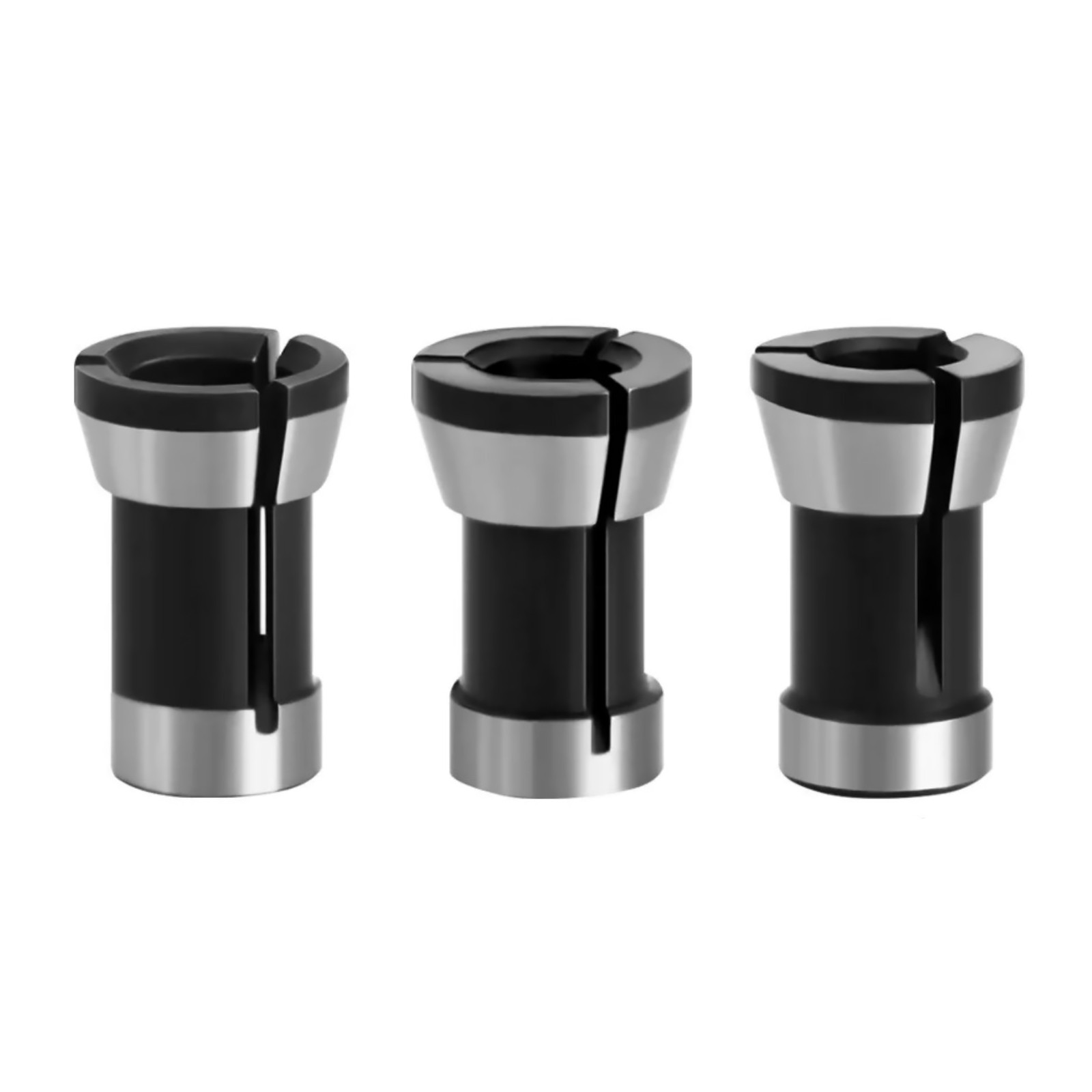 Premium Material 3pcs Router Bit Collet Chuck Clamping Adapter for CNC Engraving