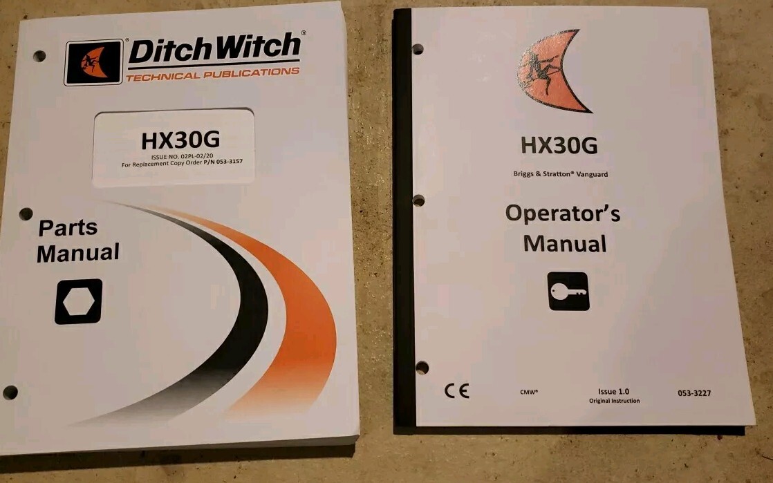 Ditch Witch Hx30g Vacuum Excavator Parts And Operator’s Manual
