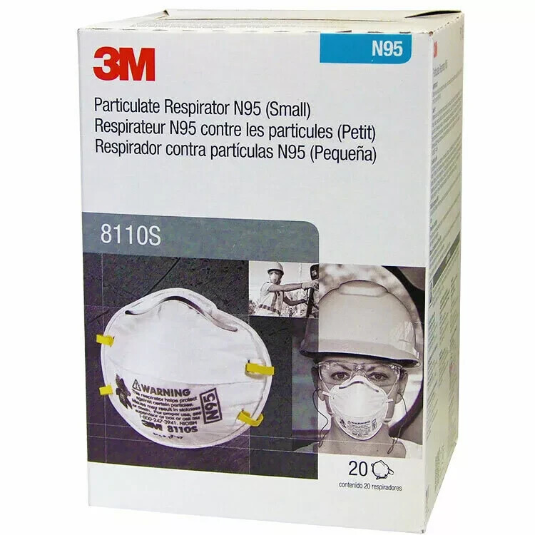 3M 8110S SMALL Disposable N95 Particulate Respirator Protection Face Masks