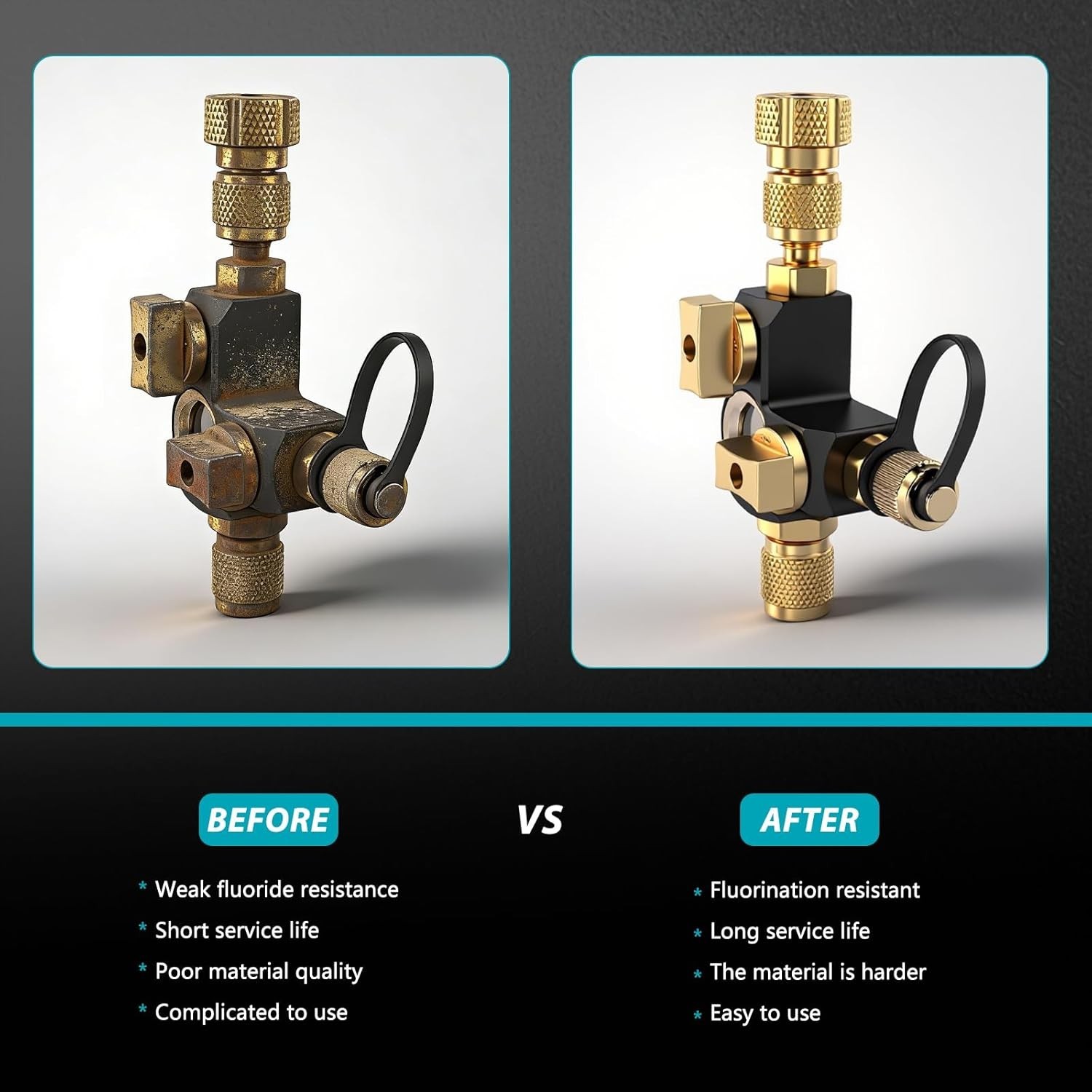 VC2G 1/4″ Valve Core Removal Tool Dual Valve with Sight Glass – Vacuum-Rated 20