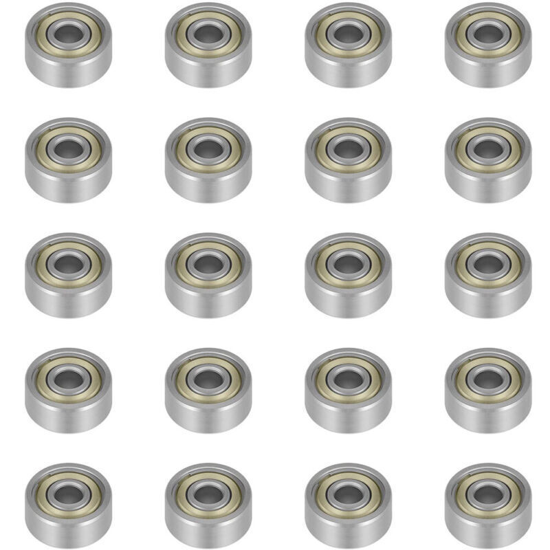 20Pcs 693ZZ Ball Bearing 3 x 8 x 4mm Double Shielded Deep Groove Chrome Bearings