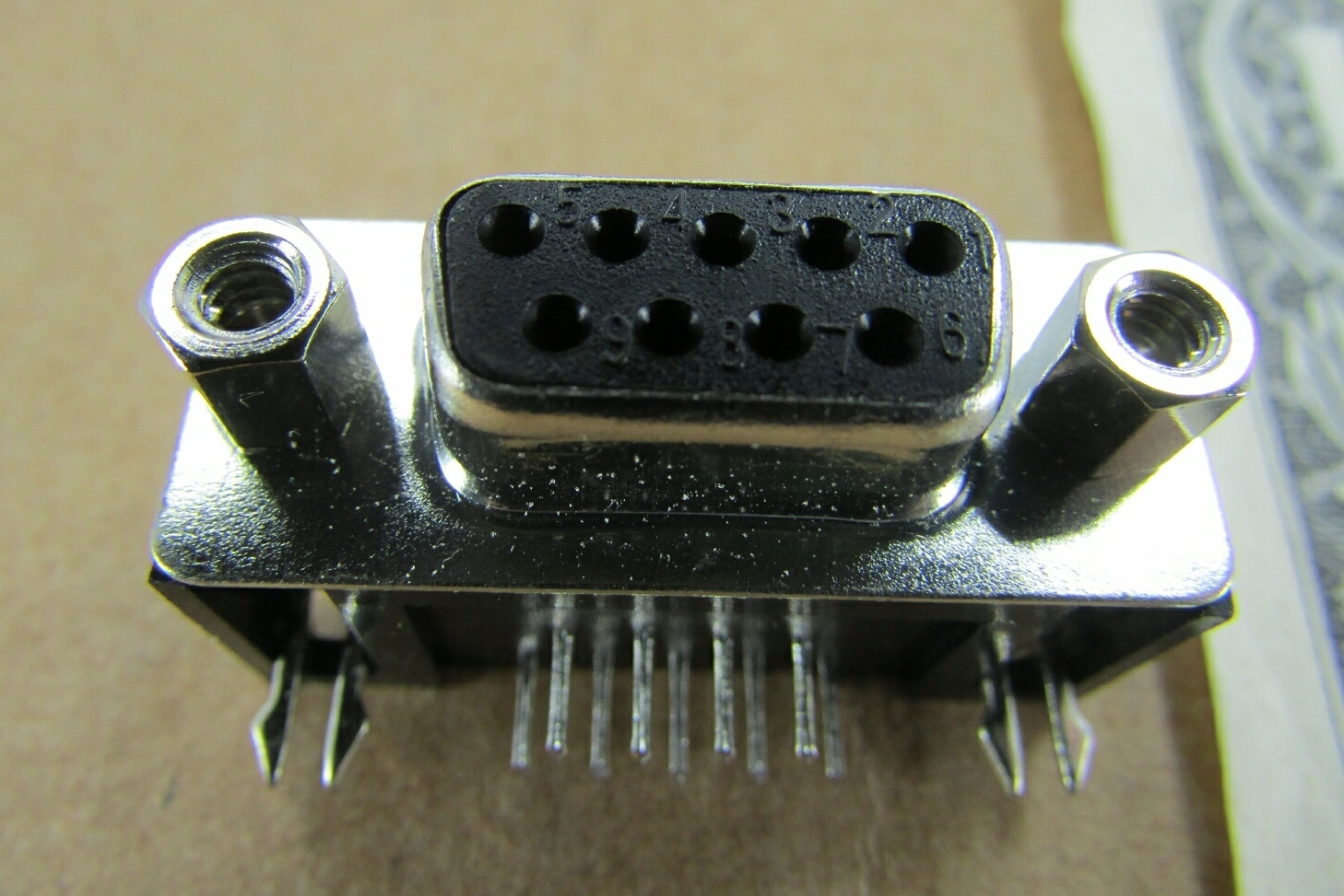 10 Female D-Sub Connectors DE-9 Pin Angle PC Board Mount Screw Terminal PCB