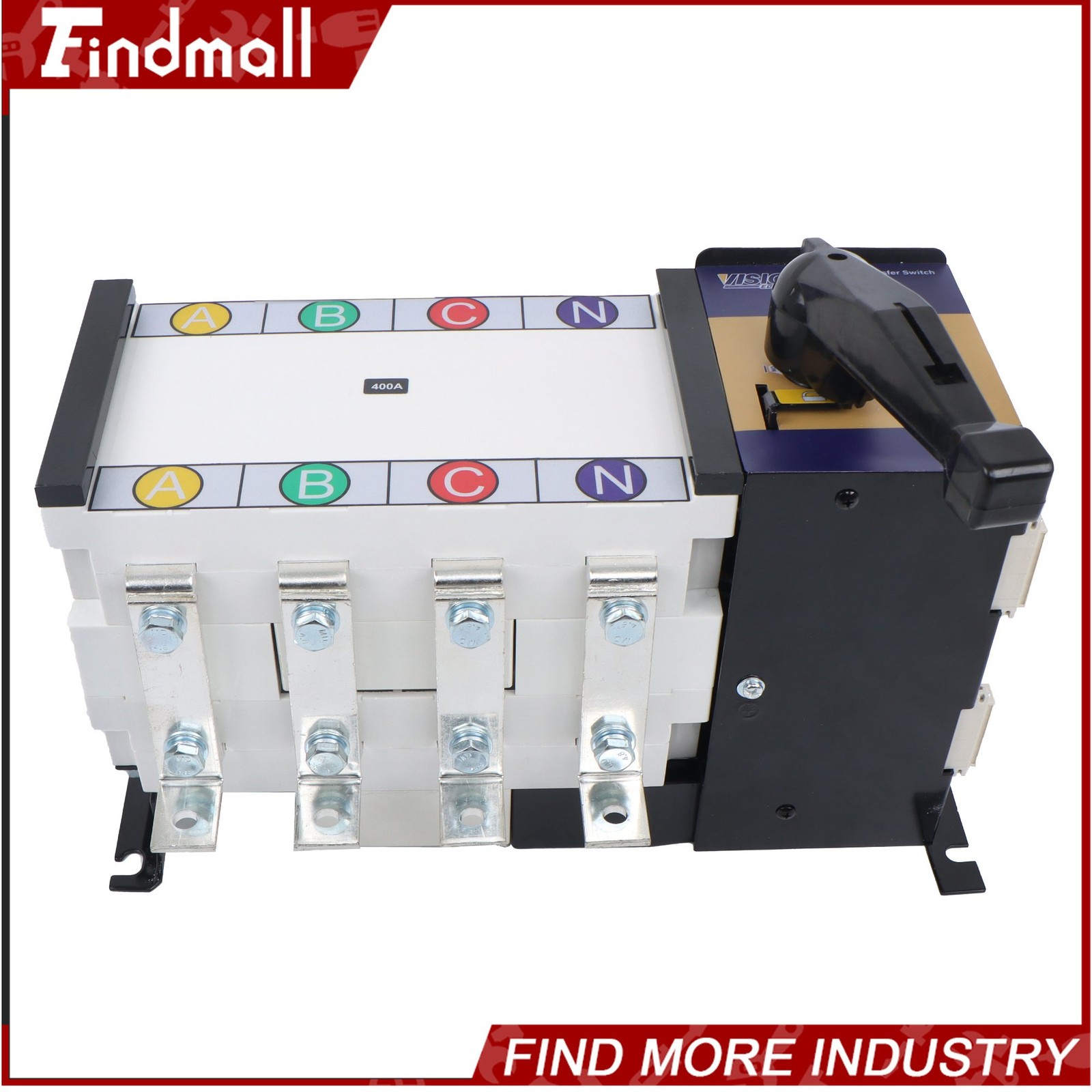 Findmall Automatic Transfer Switch 400A 4Poles 110/220V Grid to AC Generator