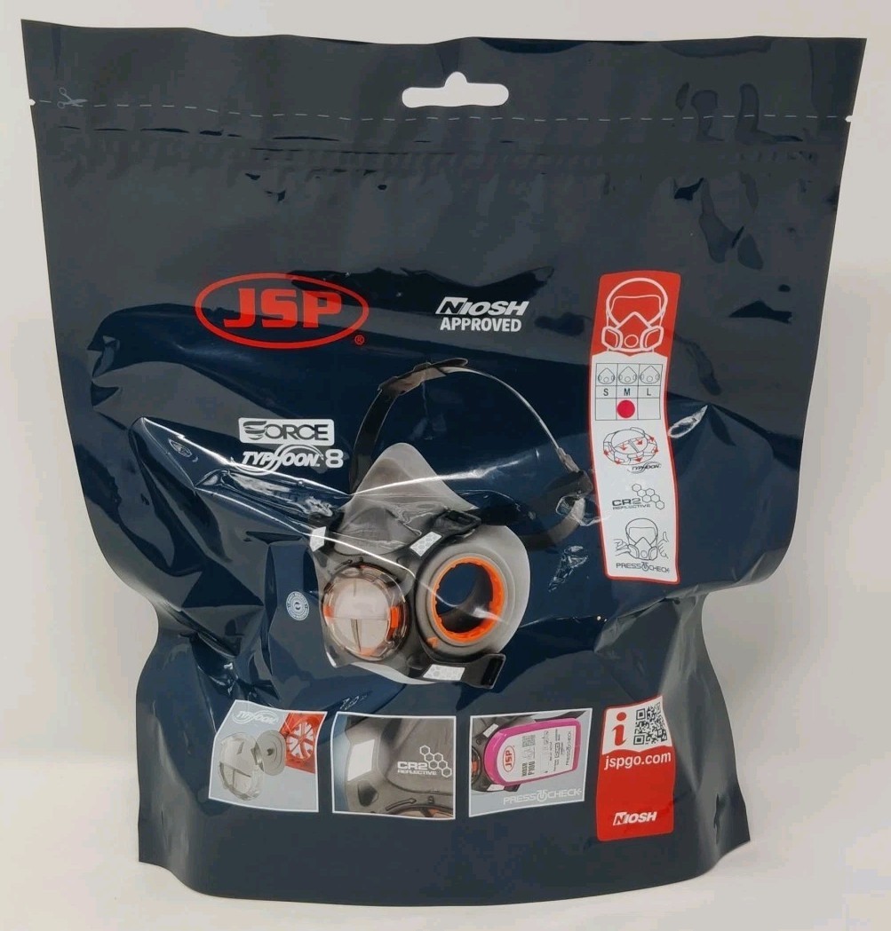 JSP Force Typhoon 8 Half-Mask Reuseable Respirator – Medium F-8-820 – MASK ONLY