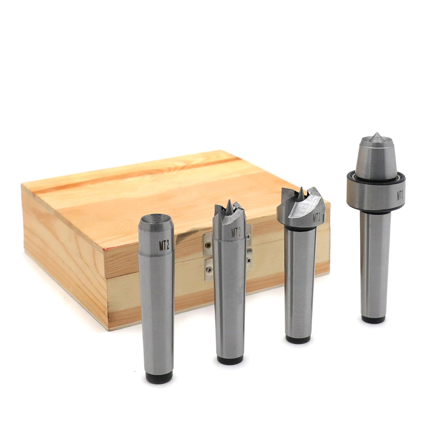 MT2 Wood Lathe Live Center Drive Spur Cup Kit Arbor Case Wooden Turning Tools