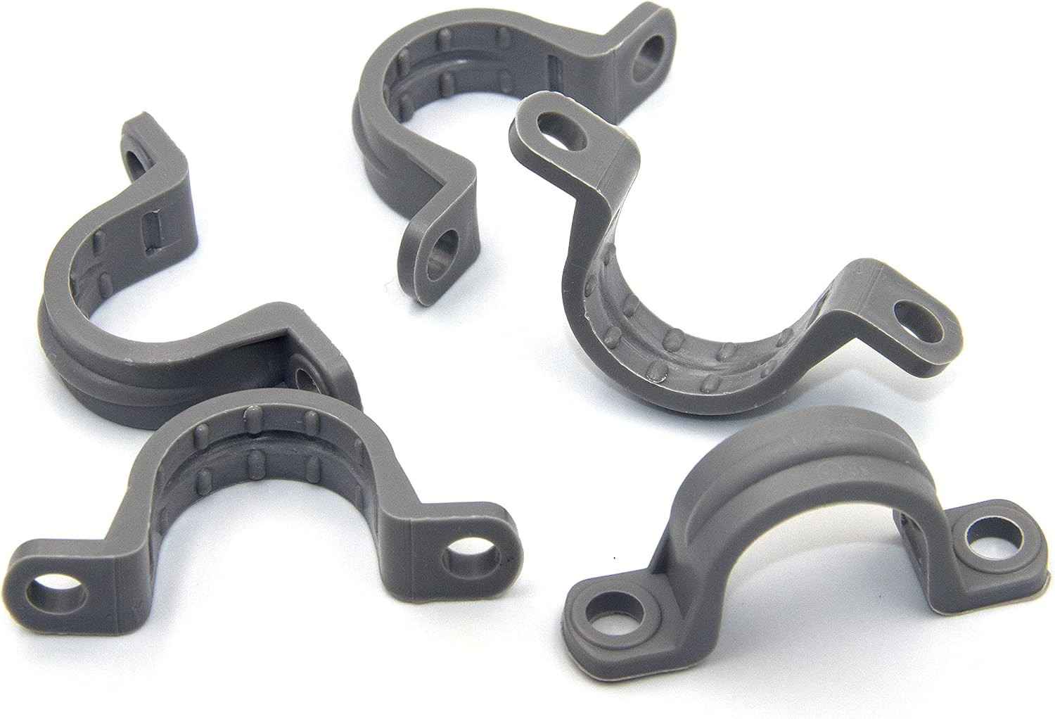 Ispinner 12Pcs 1 Inch Pvc Pipe Straps 2 Holes Plastic Conduit Strap For Pvc