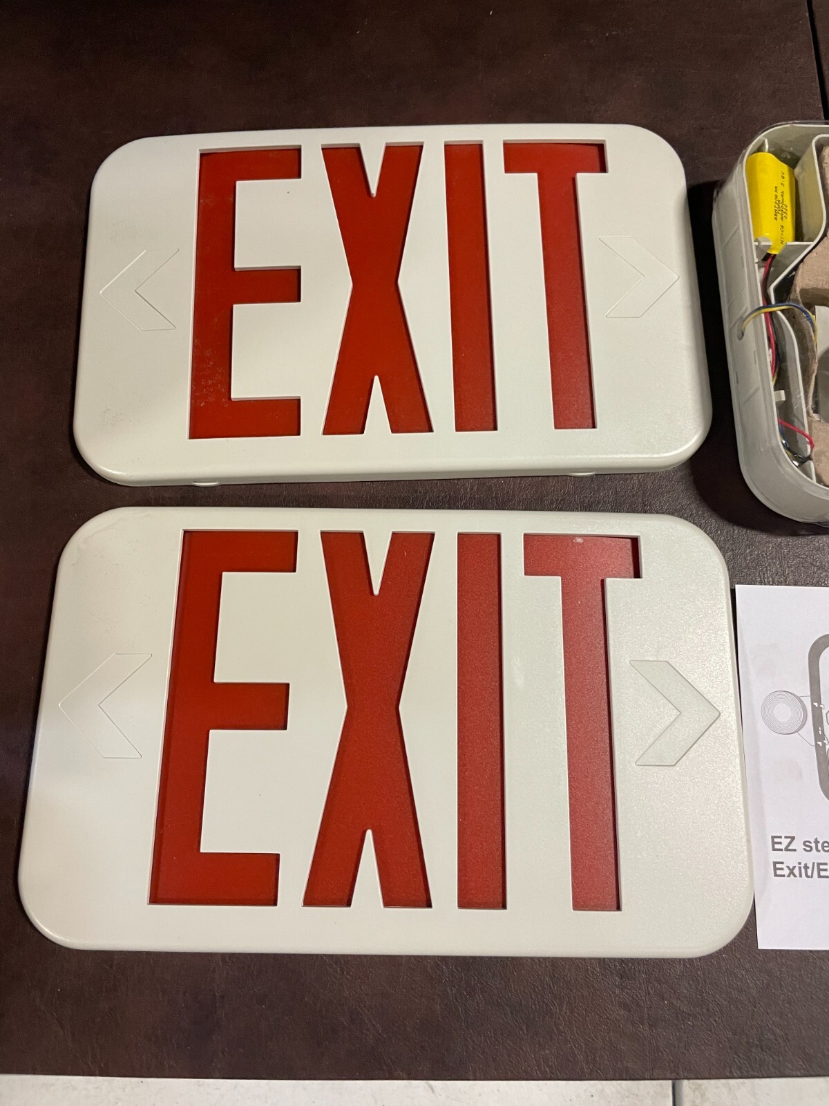 Lavex Industrial Emergency Exit light 020958- NOS- Sealed, Open Box