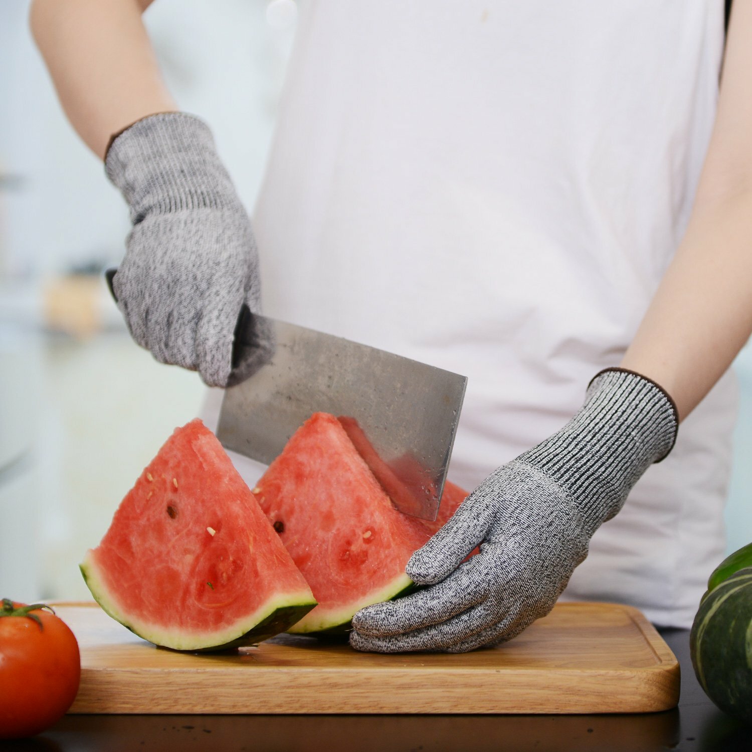 Cut Resistant Gloves Level 5 Safety Kitchen Cutting Wood Carving 2 Pair S/M/L/XL