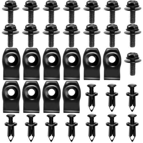 35PCS Engine Under Cover Splash Shield Guard Body Bolts,Bumper Fender Liner Push