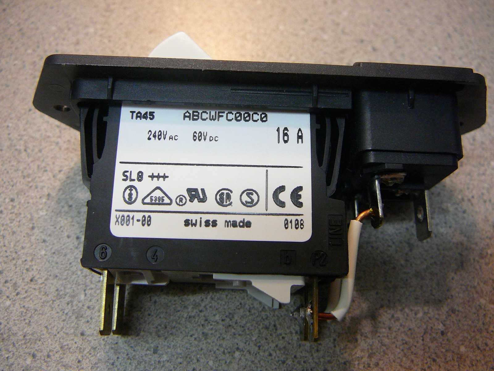 SCHURTER Power Entry Module QC Screw Panel Mount 15A 125V **NEW**