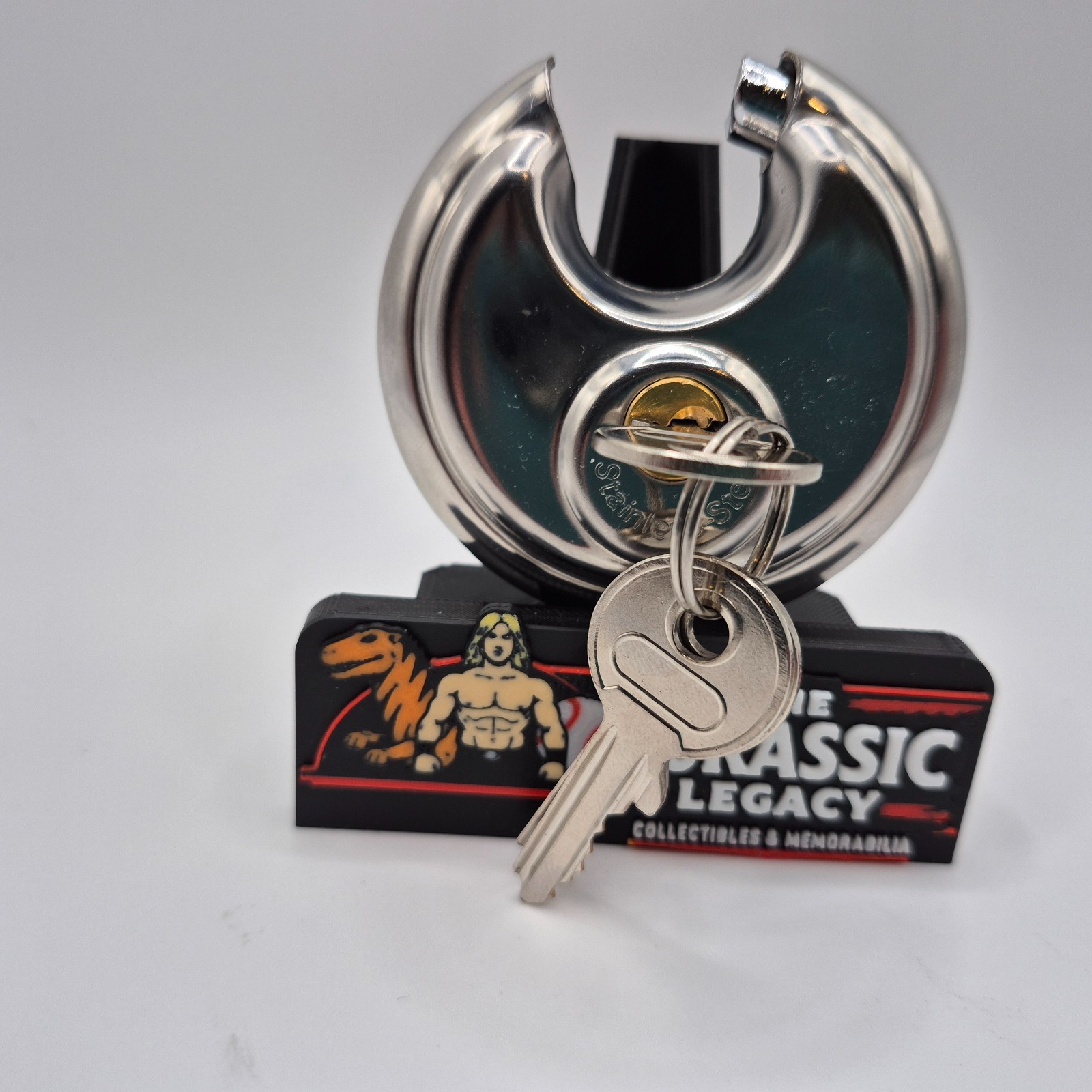 Hardened Stainless Steel Public Storage 70mm 2 3/8” Disc Padlock Lock & 3 Keys