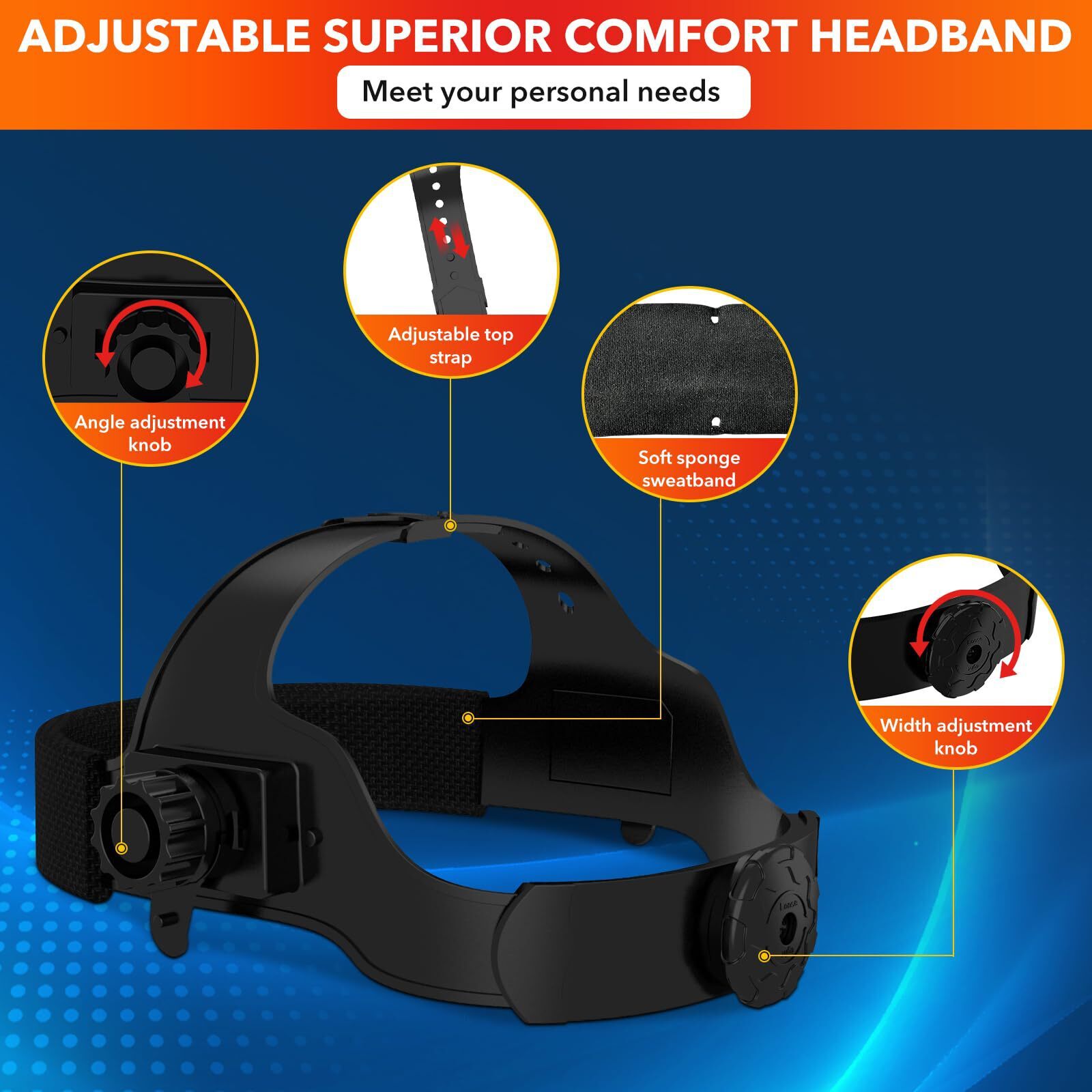 Panoramic 180° View True Color Auto Darkening Welding Helmet with 4 Arc Sensors