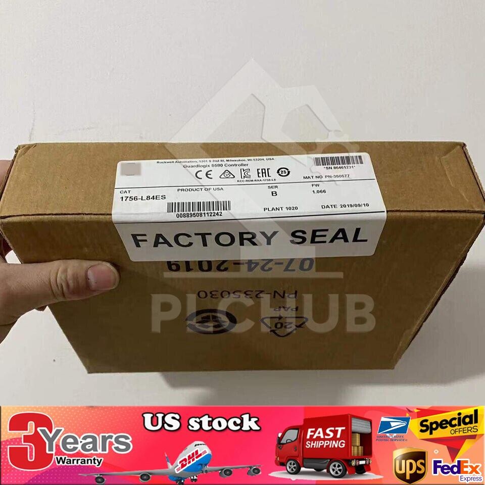 New Sealed AB 1756-L84ES GuardLogix 5580 Controller 1756L84ES US Free Tax