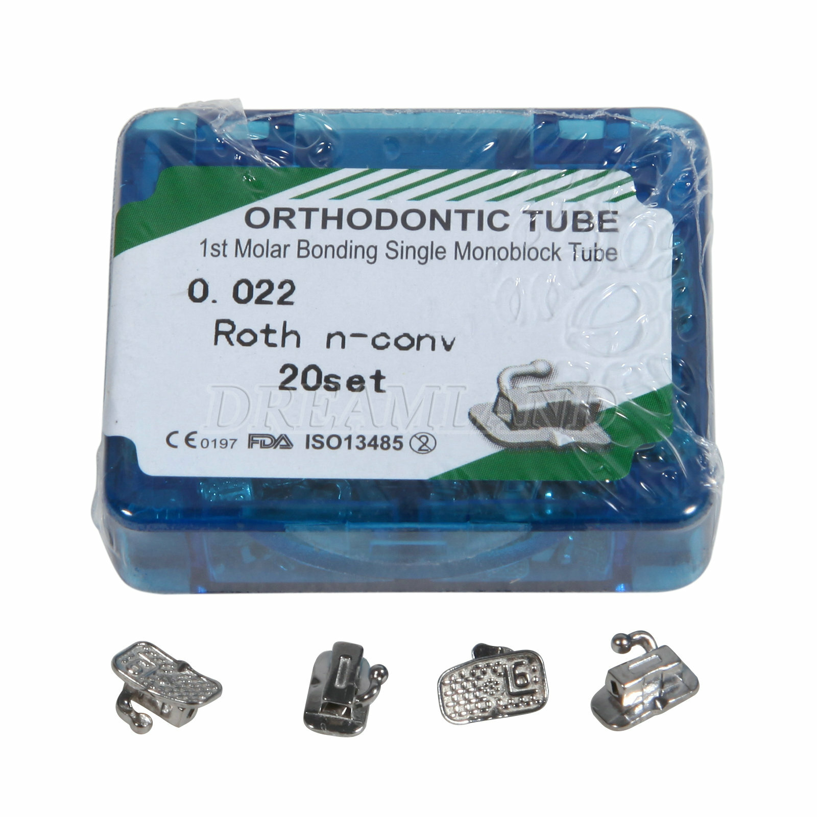 Orthodontic Buccal Tube 1st Molar Roth 0.022 Monoblock Bondable Non-Conv