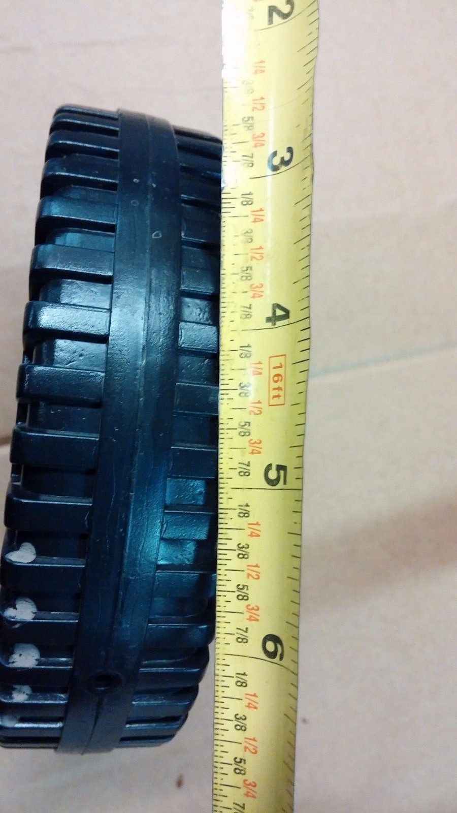 Threaded Hard Plastic Tires 5 3/4″ X 5 3/4″ X 1 1/2″ Wheels Lot of 2 Wheels