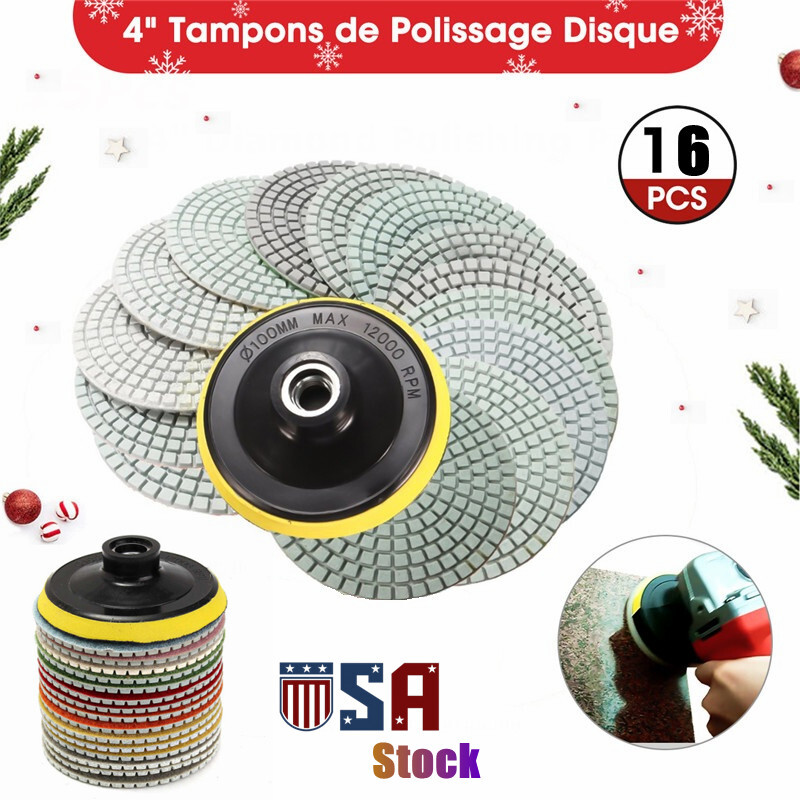 Diamond Wet Polishing Pad 4 inch for Granite Stone Concrete Marble Floor Grinder