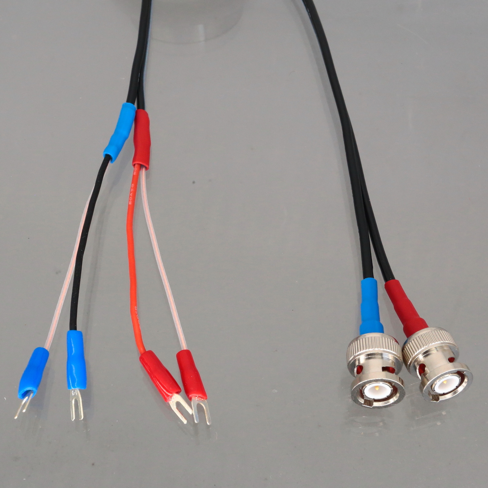 Dual BNC to M3 Screws Fork Terminal Coax Signal Cable For Ultrasonic Flow Meter