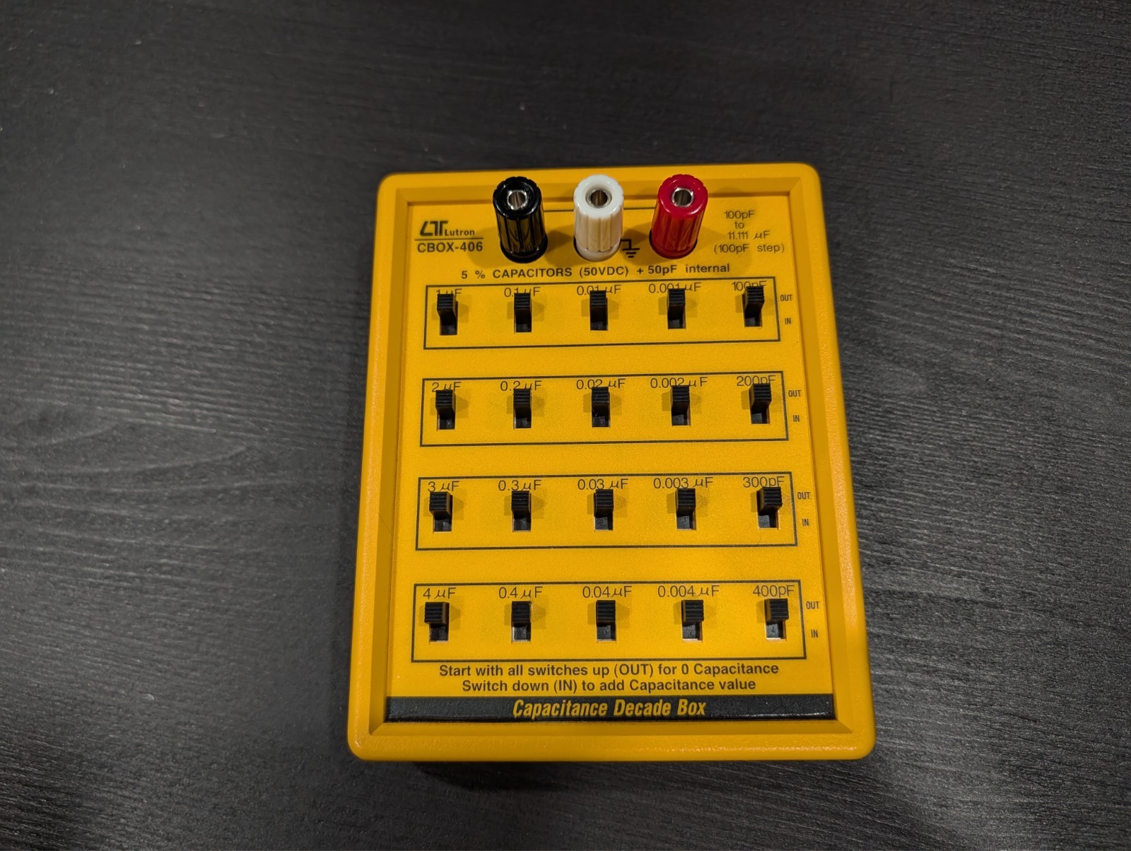 Lutron CBOX-406 small portable high precision debuggable capacitance box tester