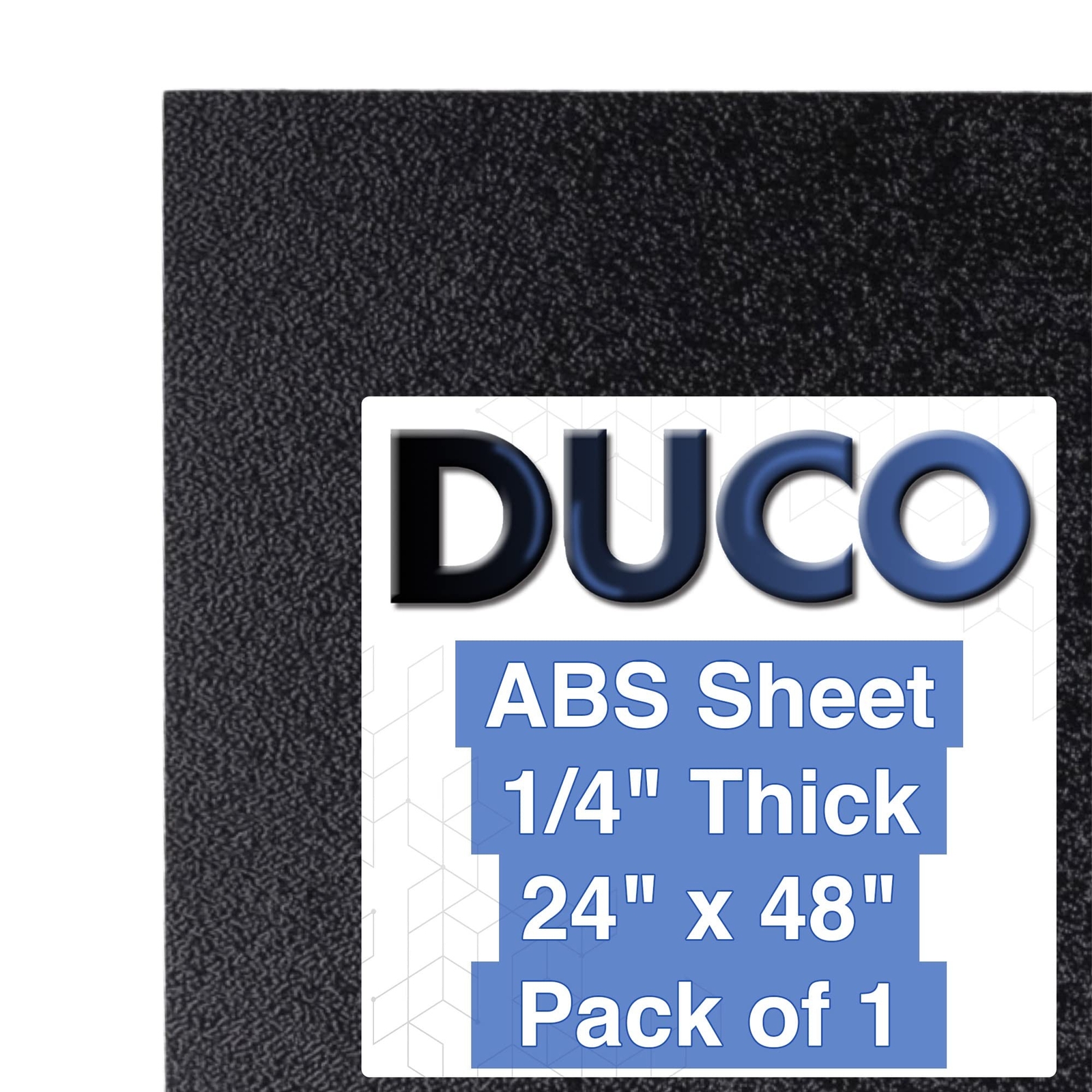 Duco ABS Plastic Sheet 1/4 Inch Thick 24″ x 48″ – Pack of 1 Rigid ABS Sheet w…