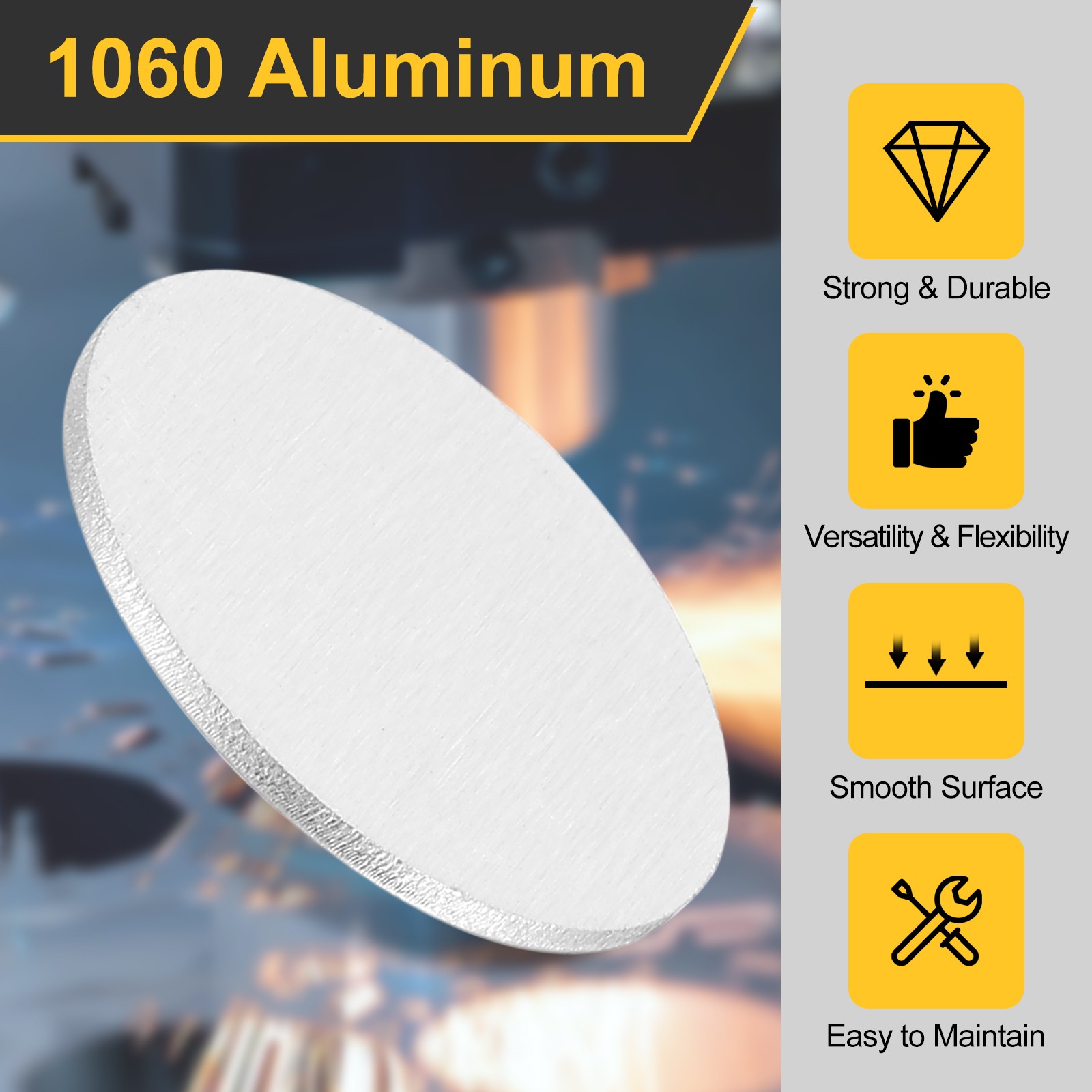 24Pcs Aluminum Disc 1″(25.4mm) Dia 0.04″(1mm) Thick Round 1060 Aluminum Sheets
