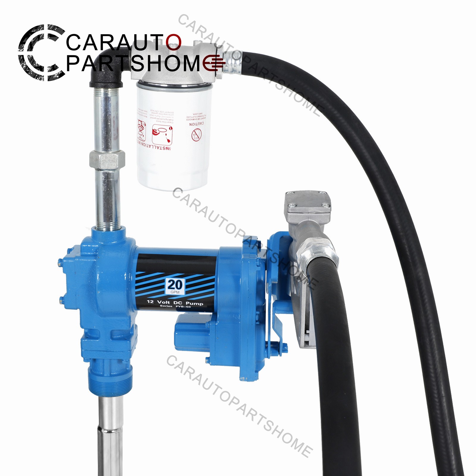 15GPM 12V Fuel Transfer Pump DC Gasoline with Nozzle Kit for Gas Diesel Kerosene