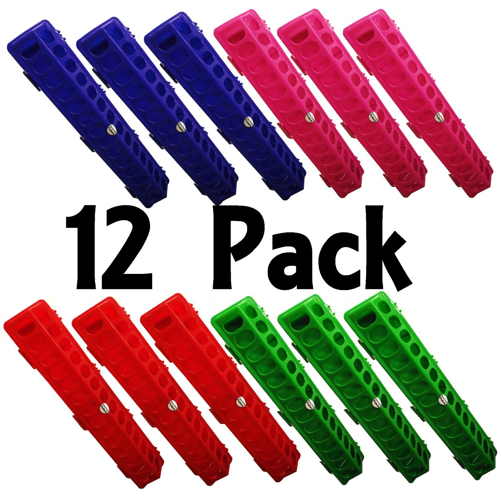 12 PACK OF 20″ MULTI-COLOR RITE FARM FLIP TOP CHICKEN FEEDERS POULTRY BABY CHICK