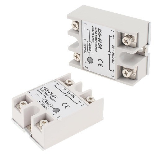 2Pcs SSR 40 DA 40A Solid State Relay, DC 3-32V to AC 24-380V Single Phase