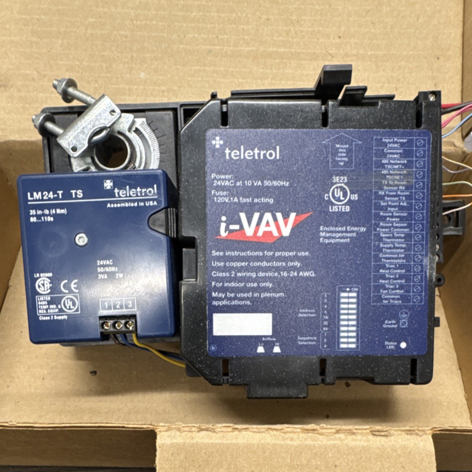 Teletrol i-VAV VAV Control LM24-T TS Actuator 24VAC 1A SCDA100 47-107-1.40
