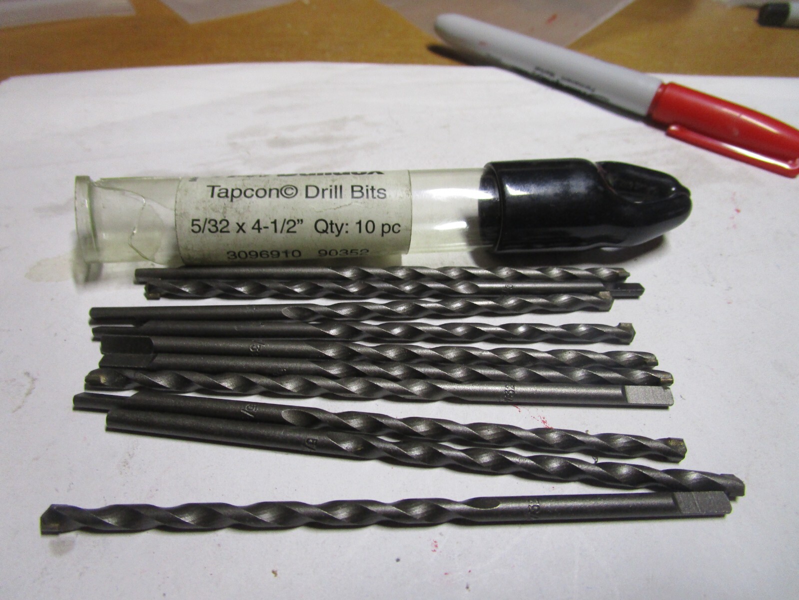 Climashield® 5/32″ 4-1/2″ OAL 0.190″ Shank 2 Flute Hammerdrill Bit QTY 10