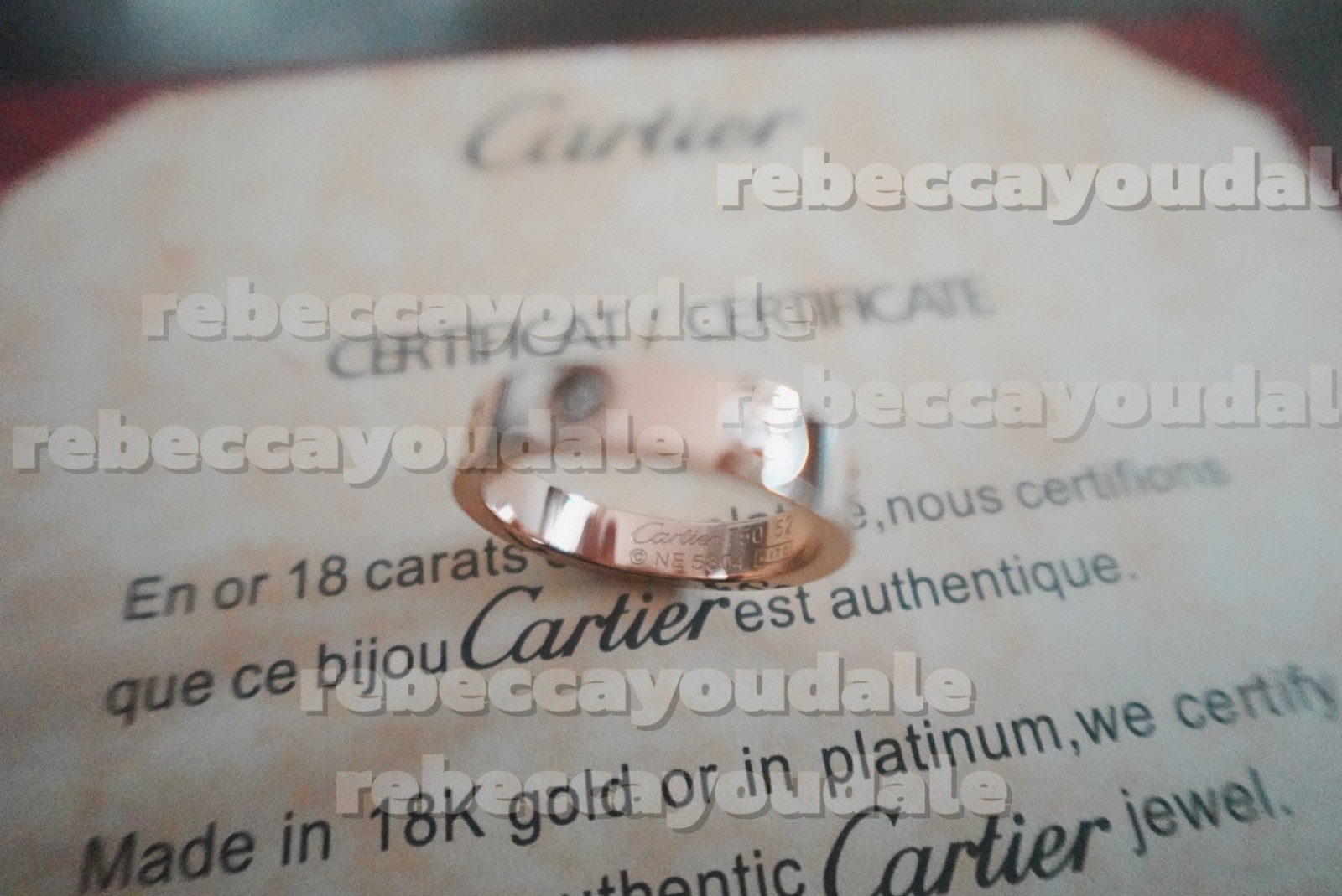 NEW.CartlerLOVE&Ring 18k-Yellow Gold 3.6mm Diamond Wedding Band Size US 8