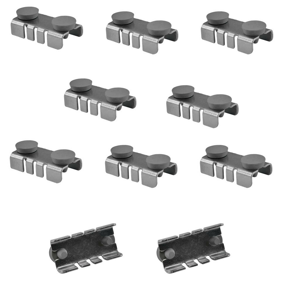 10 PC Center Shelf Rest Clip & Rubber Cushion For Brackets To Hang Glass Wood