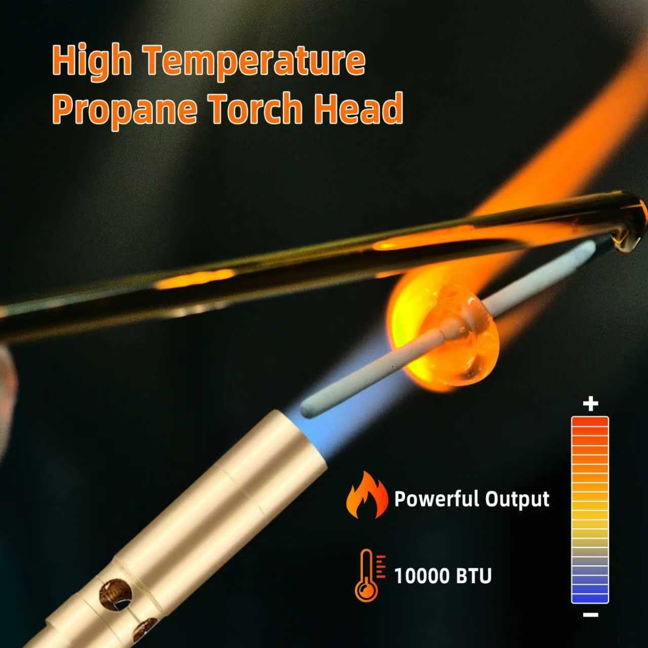 Manual Start Propane Torch Head Solid Brass Brazing Torch Fuel CGA60 Propane