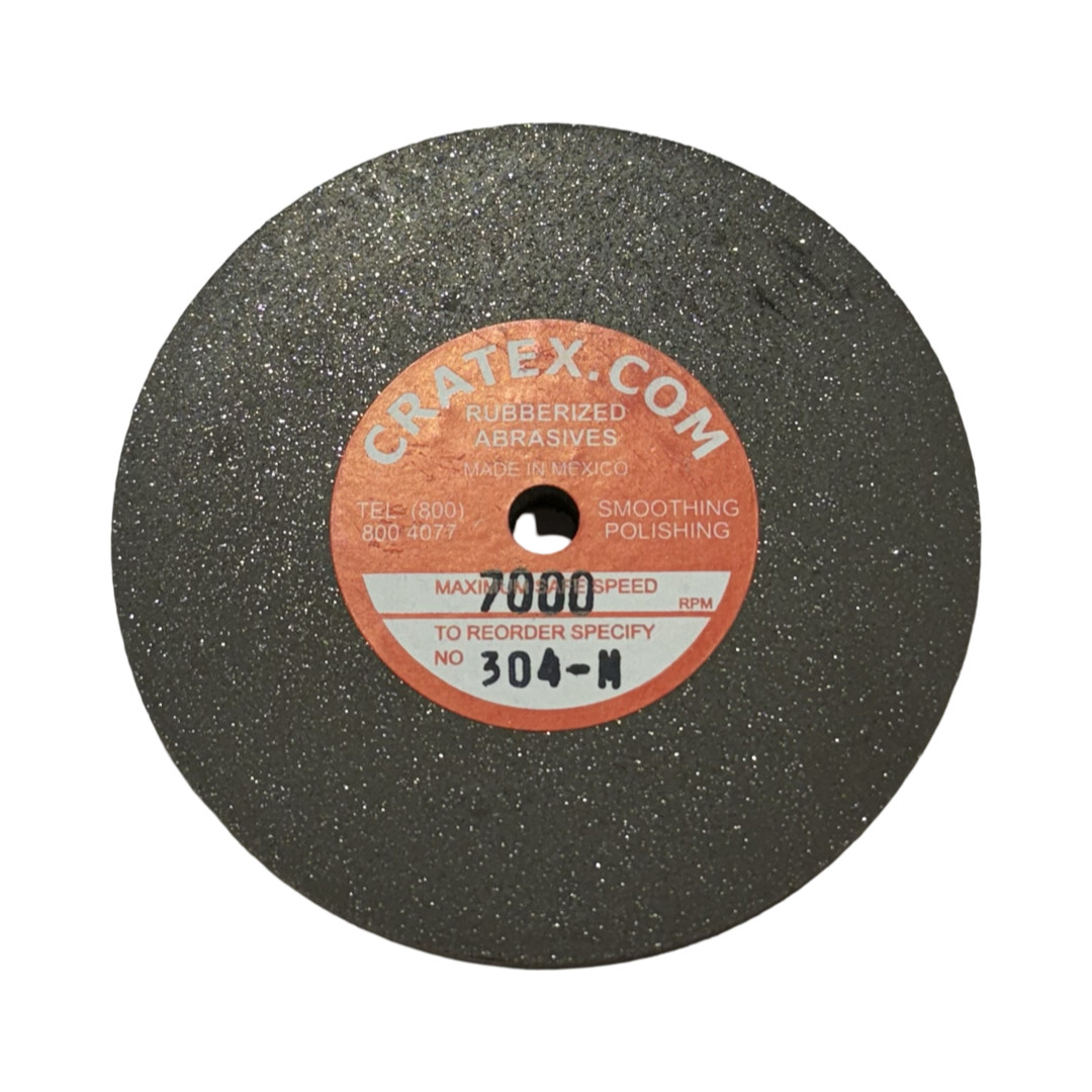 CRATEX 3″ × 1/4″ × 1/4″ Resin Bonded Rubber Wheel Medium Grit