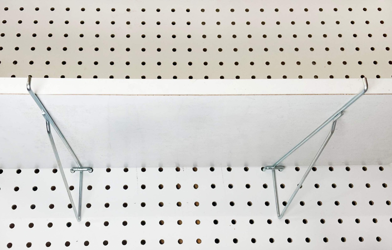 ProCraft Brand (2 Pack) Metal 12 Inch Shelf Bracket Garage Peg Hanger Silver