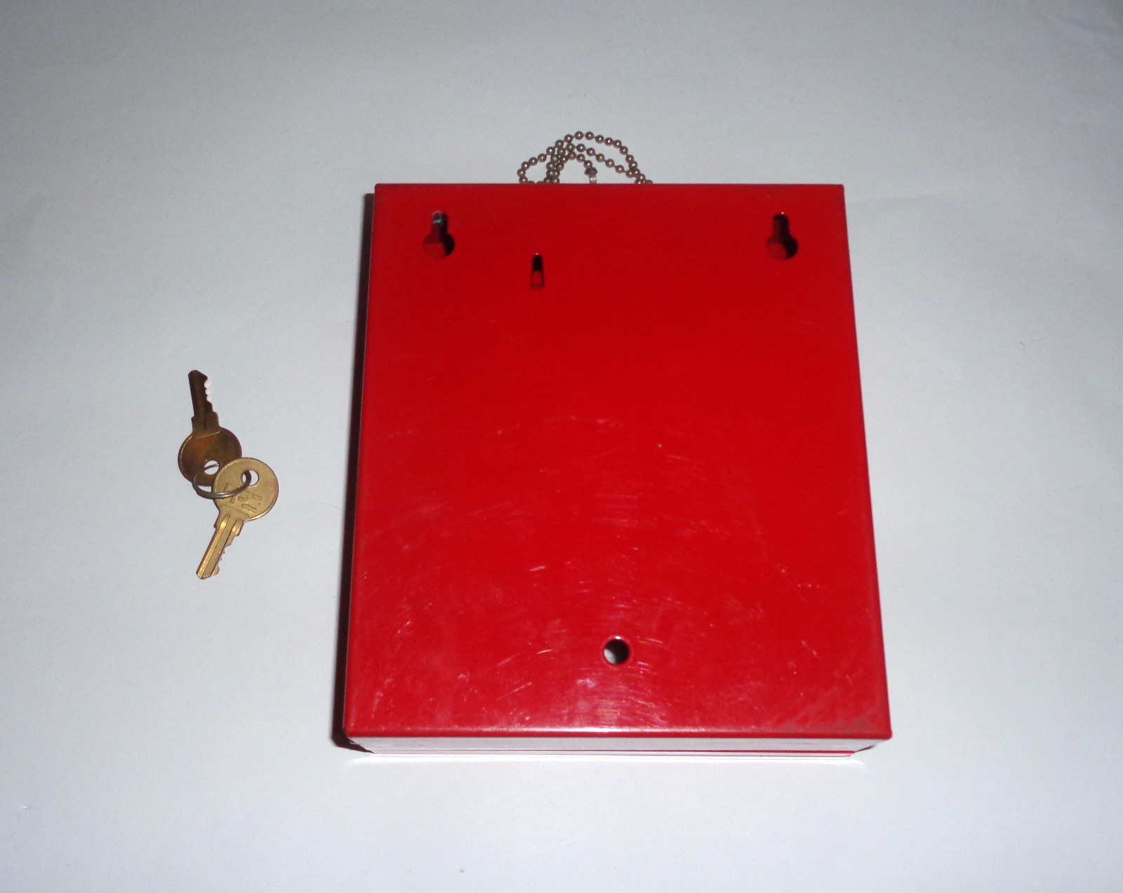 HPC-511 Emergency Secure Key Lock Box Red Steel Plexiglass Window