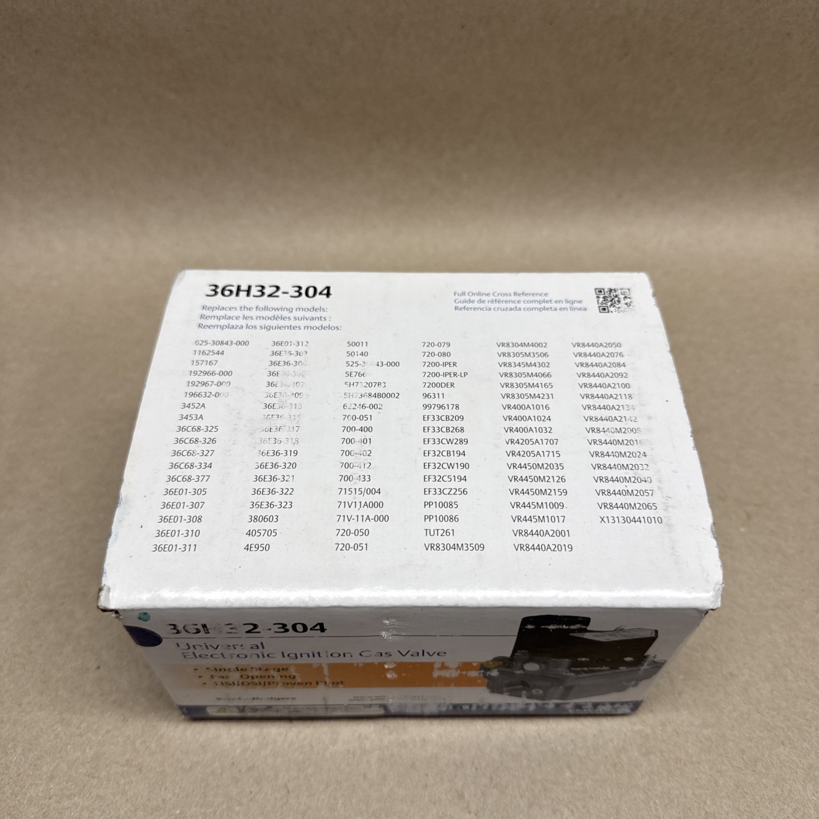 White-Rodgers 36H32-304 Gas Valve, Ng/Lp, Electronic, 24 V, 14 In Wc, Fast