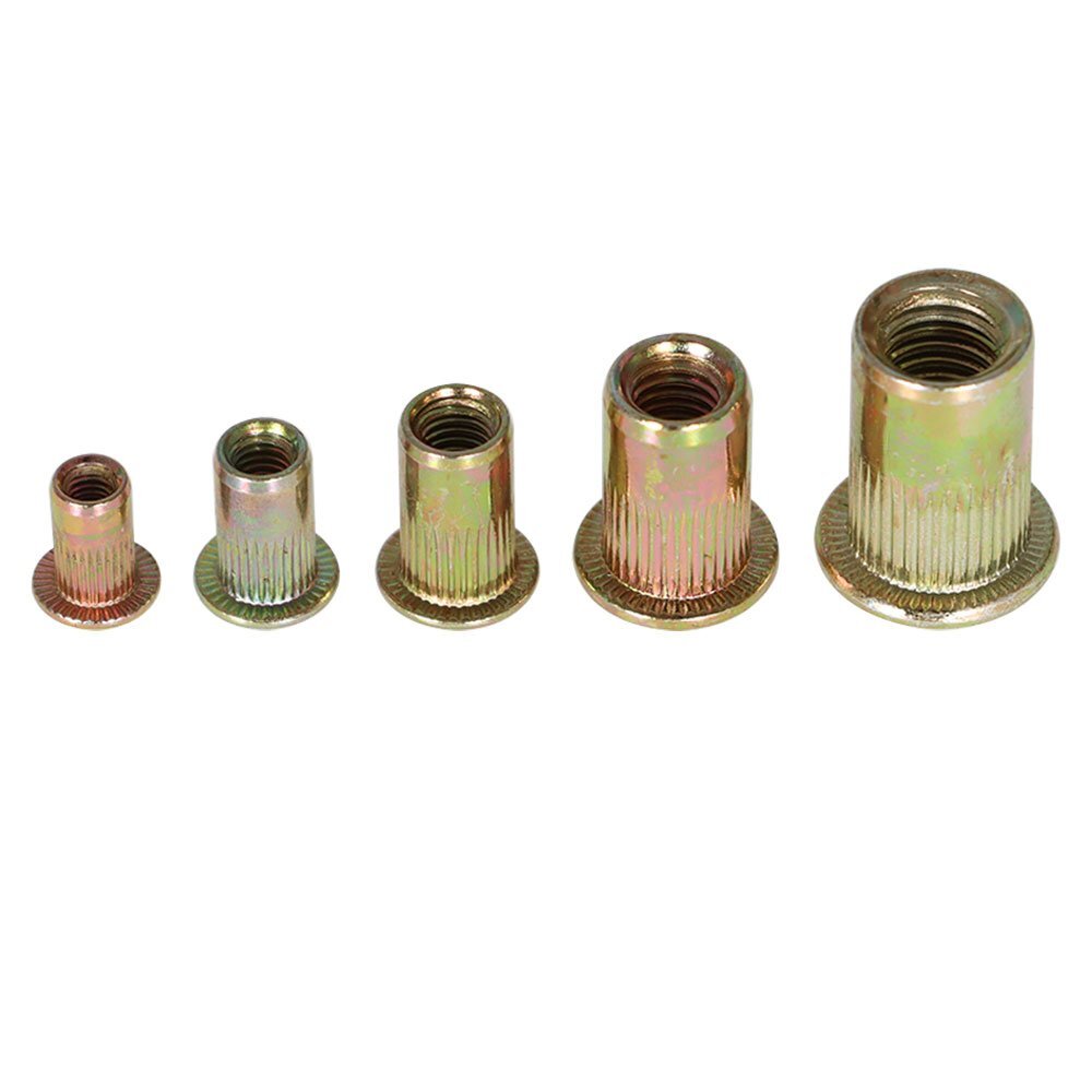 Zinc Steel Rivet Nut Kit 300 Pcs Rivnut Nutsert Assort 150pcs Metric+150pcs SAE