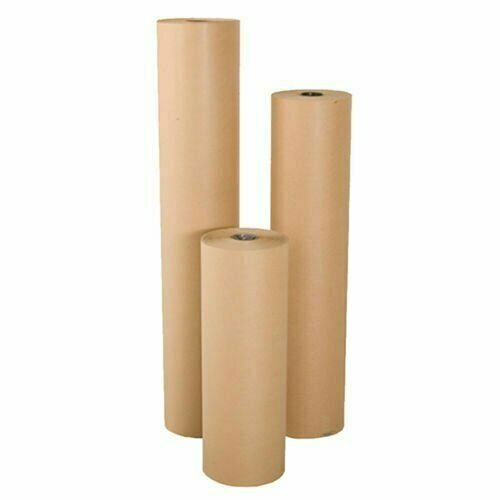 48″ wide x 900′ long 40 lb Rolled Brown Kraft Paper Shipping Void Crafting Fill