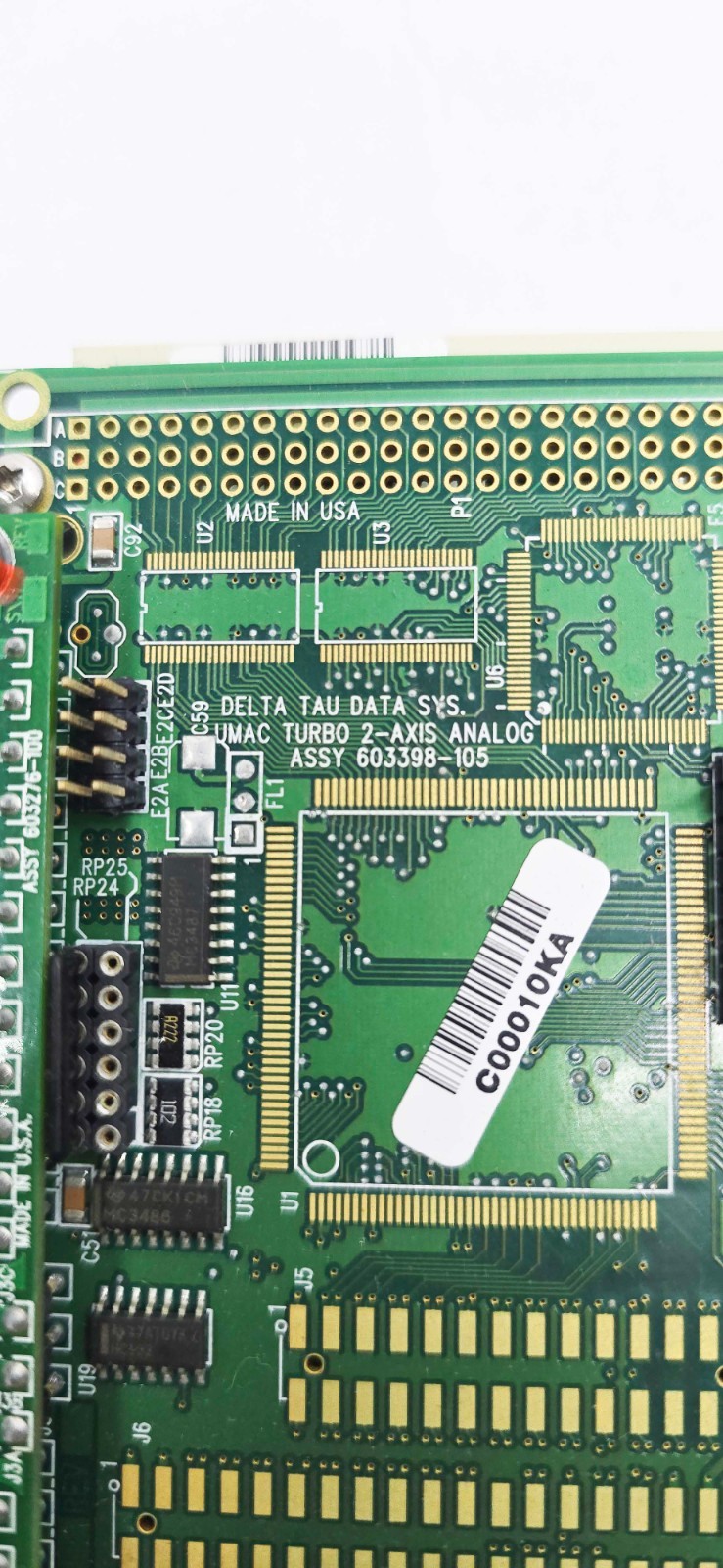 Delta Tau Turbo 2-Axis Interface Control Board PCB Analog UMAC # 603398-105