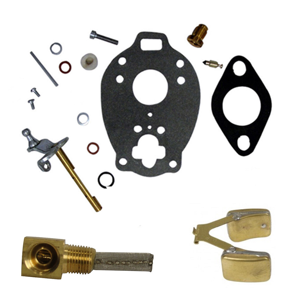 Tractor Carburetor Kit with Float & Fuel Screen Fits Ford New Holland 2N 8N