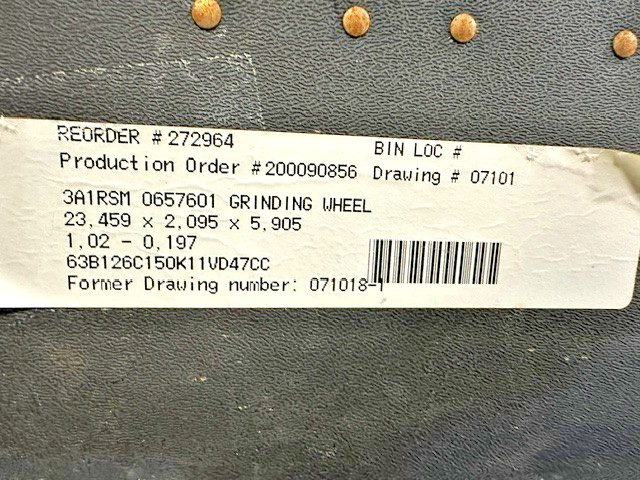 “UNIVERSAL SUPERABRASIVES” NO# – CBNS 1309 5175 GRINDING WHEEL