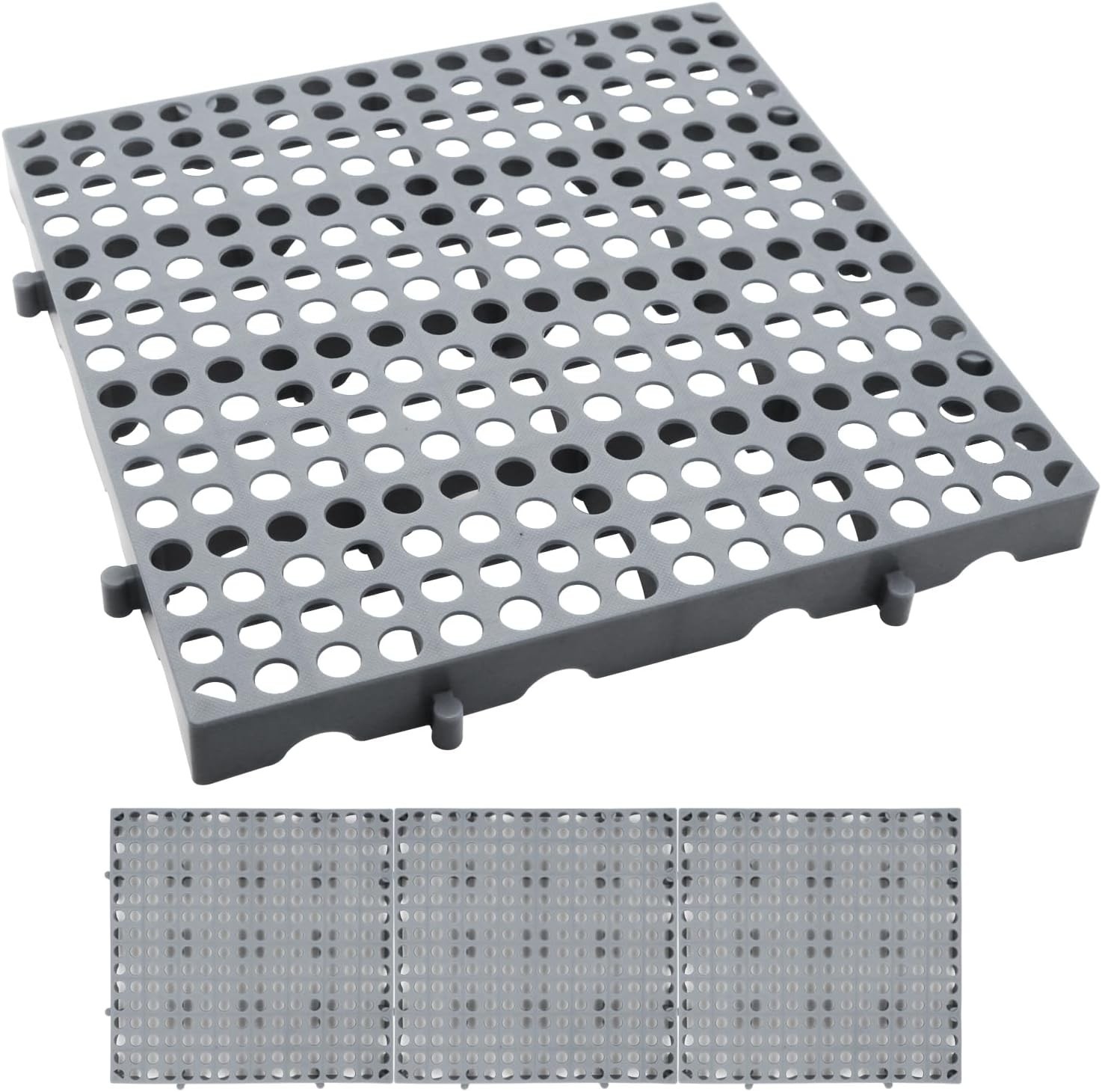 Stackable and Interlocking Heavy Duty Plastic Pallets – 3-Pack for Versatile Use