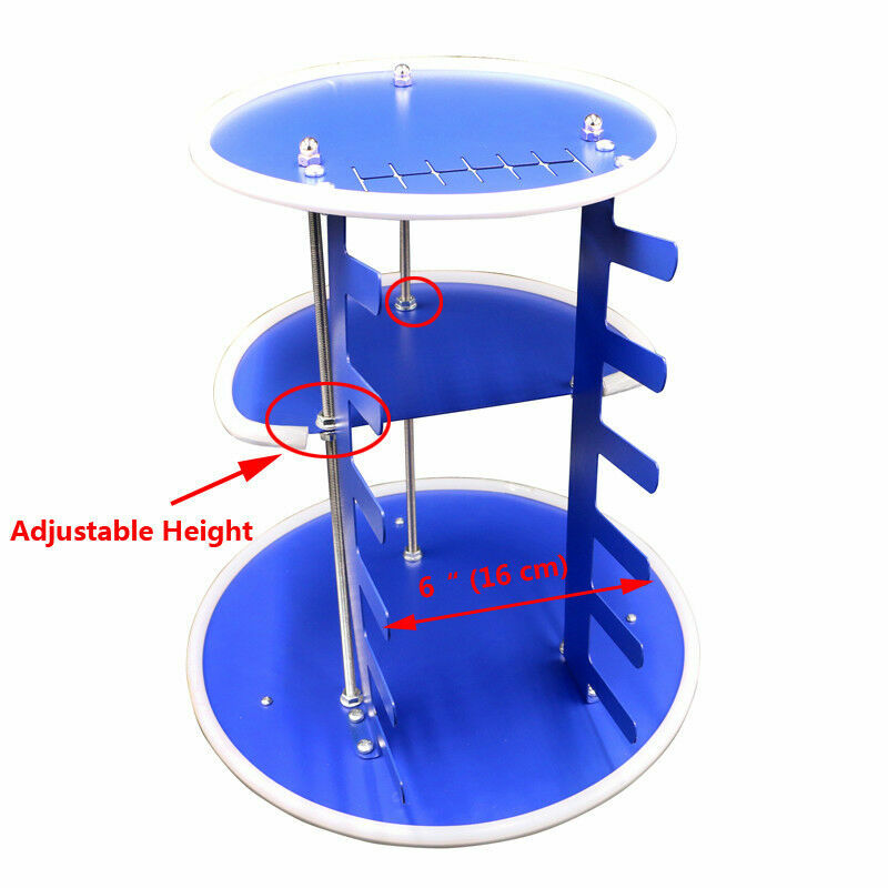 3 Layer Desktop Screen Printing Rotary Storage Rack for Squeegee Spatulas