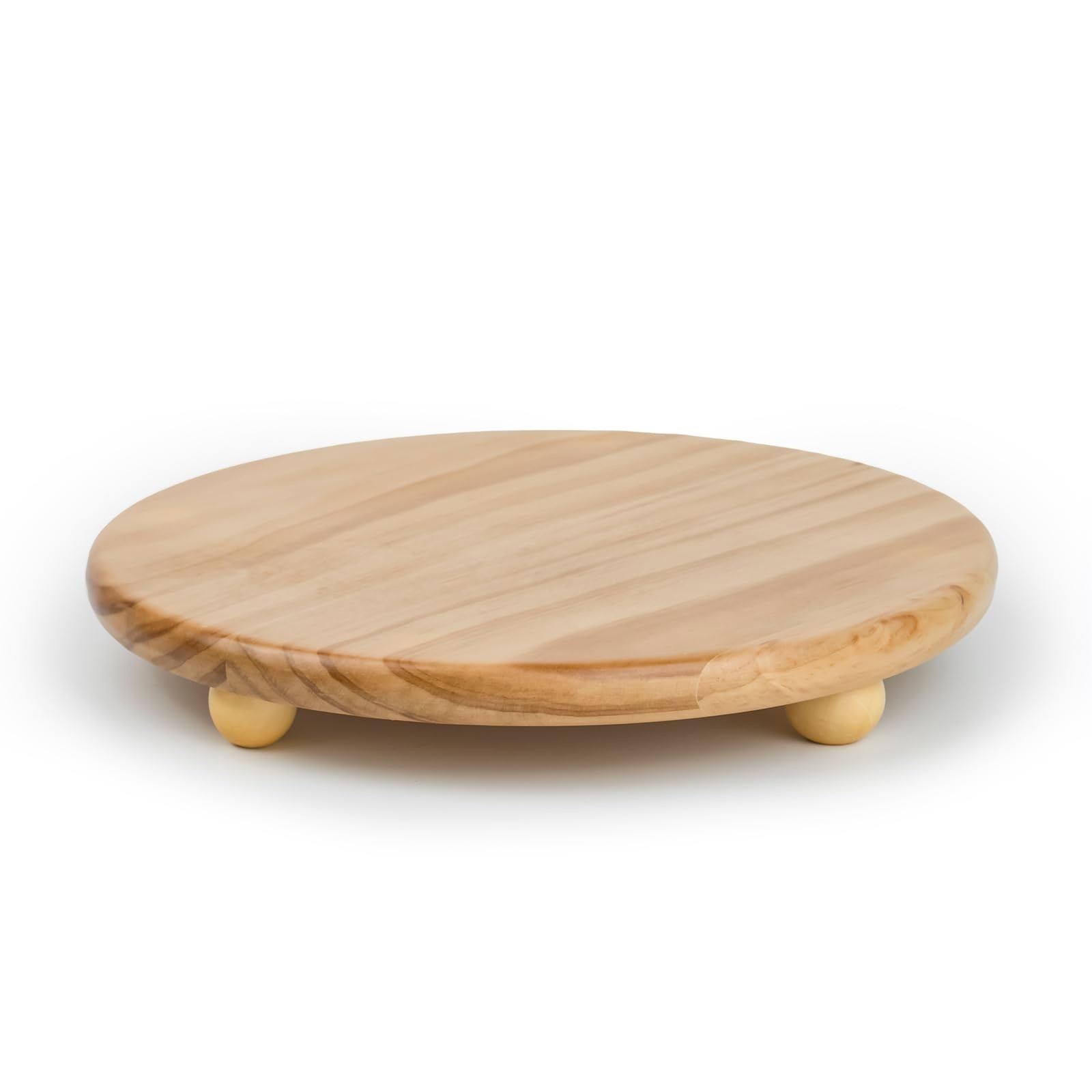 Wood Pedestal Stand, 12“ Round Wood Riser for Kitchen Bathroom Counter Organi…