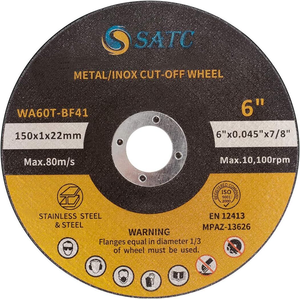 6″x0.045″x7/8″ Cut Off Wheels 25 Pack Cut-Off Discs Ultra Thin Cutting Wheel