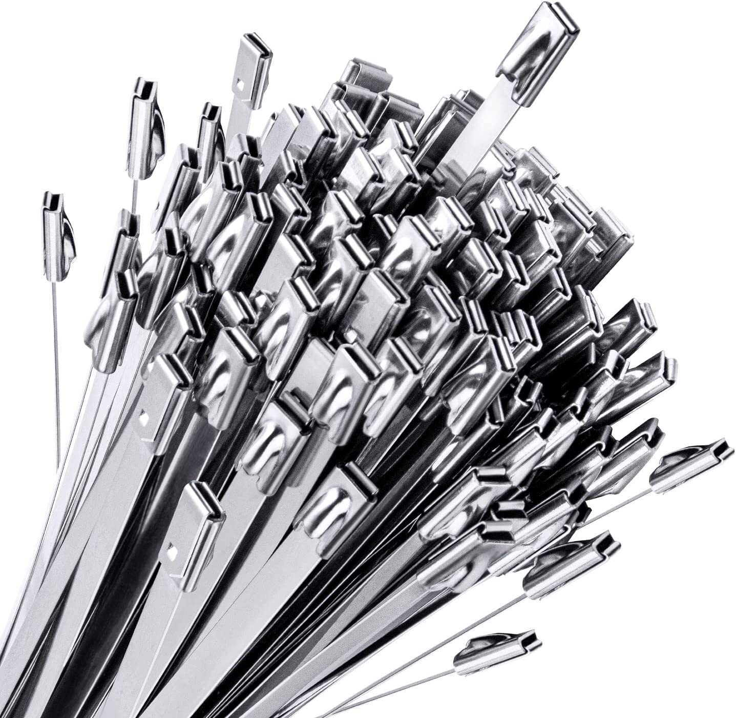 300MM X 4.6MM STAINLESS STEEL METAL CABLE TIES WRAP HEAT EXHAUST ZIP TIE TL