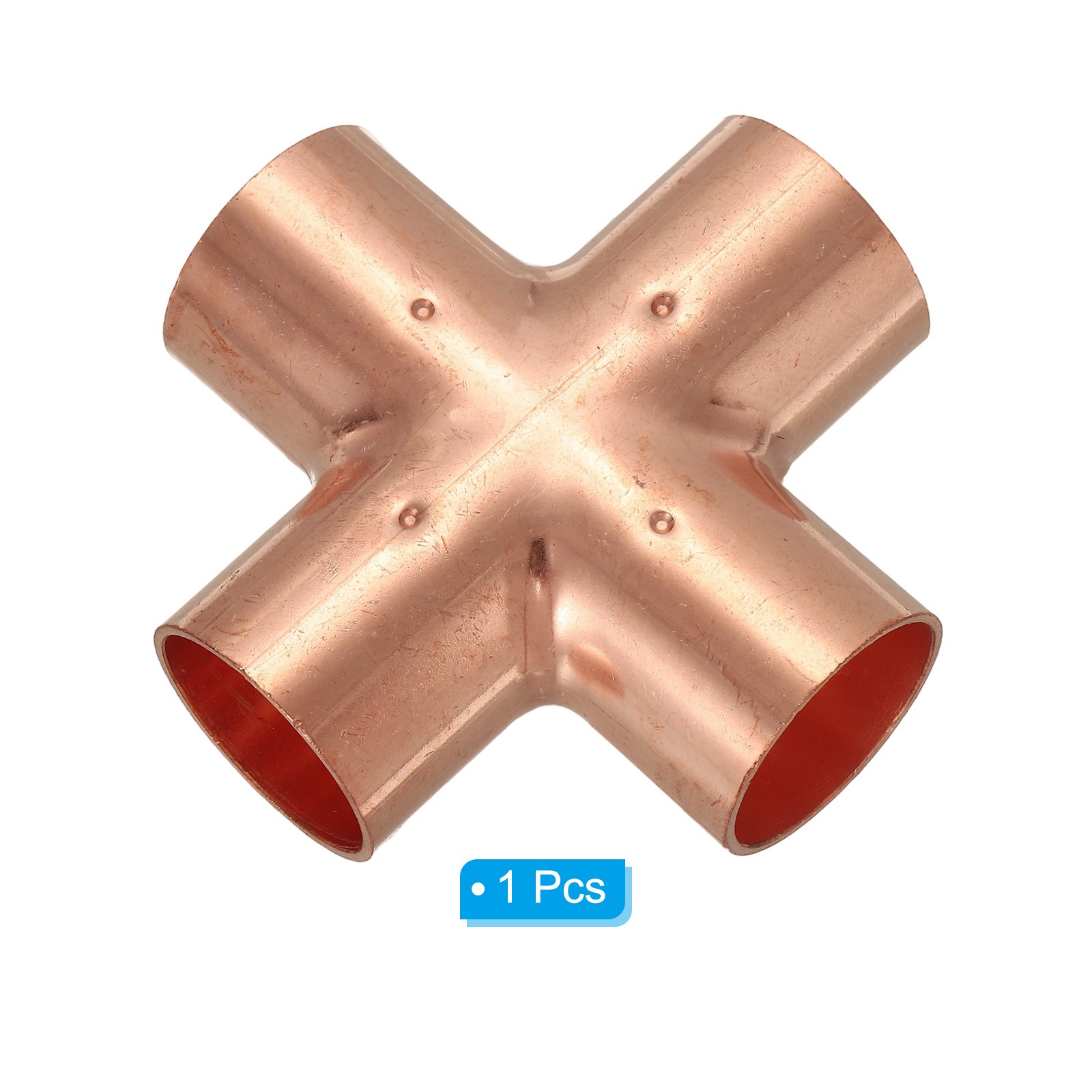 1″(25.4mm) Copper Cross Pipe Fitting 4 Way Welding End Feed Equal Pipe,Connector