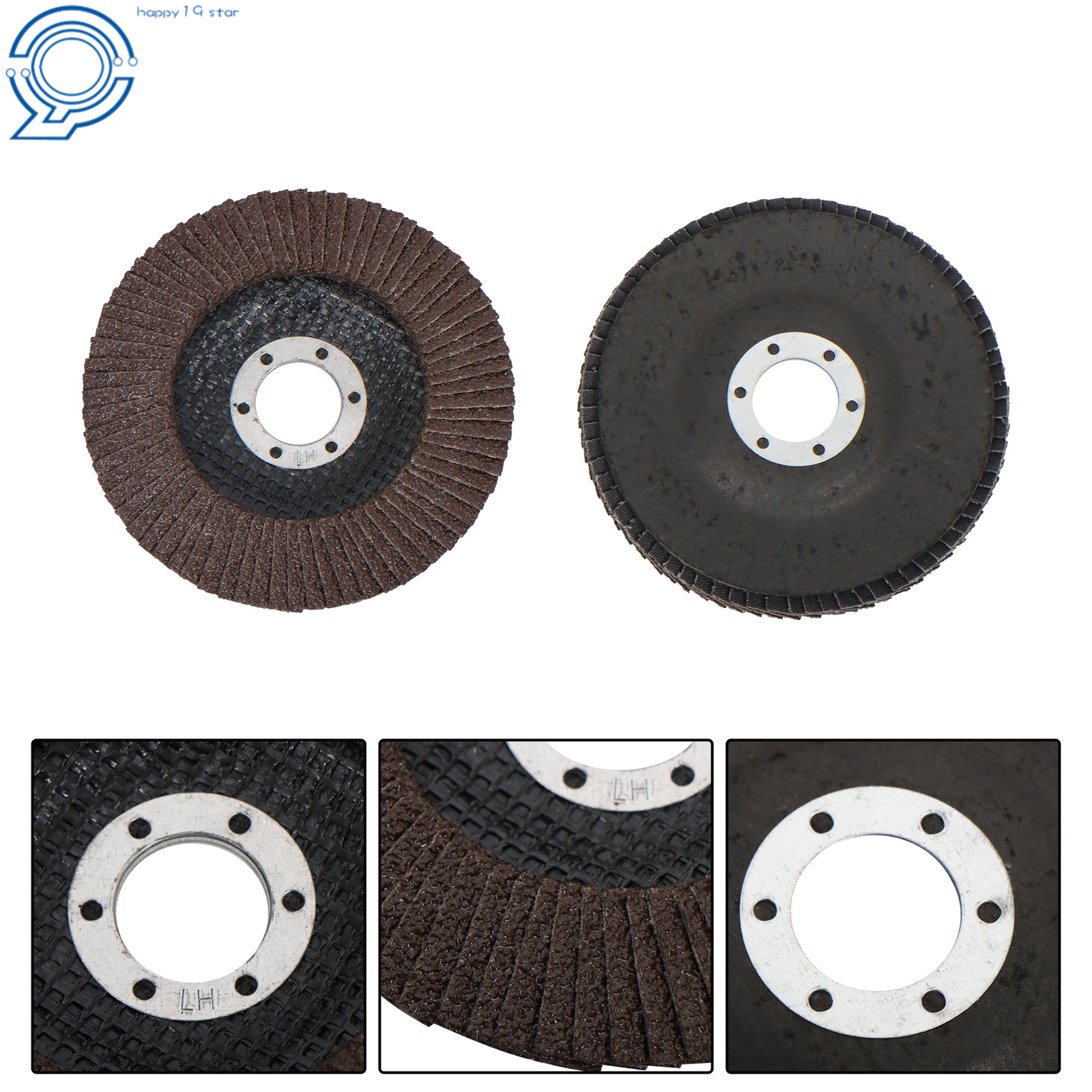 50 Pcs 4-1/2″ X 7/8″ Premium Zirconia Flap Disc Sanding Grinding 40 Grit Grey
