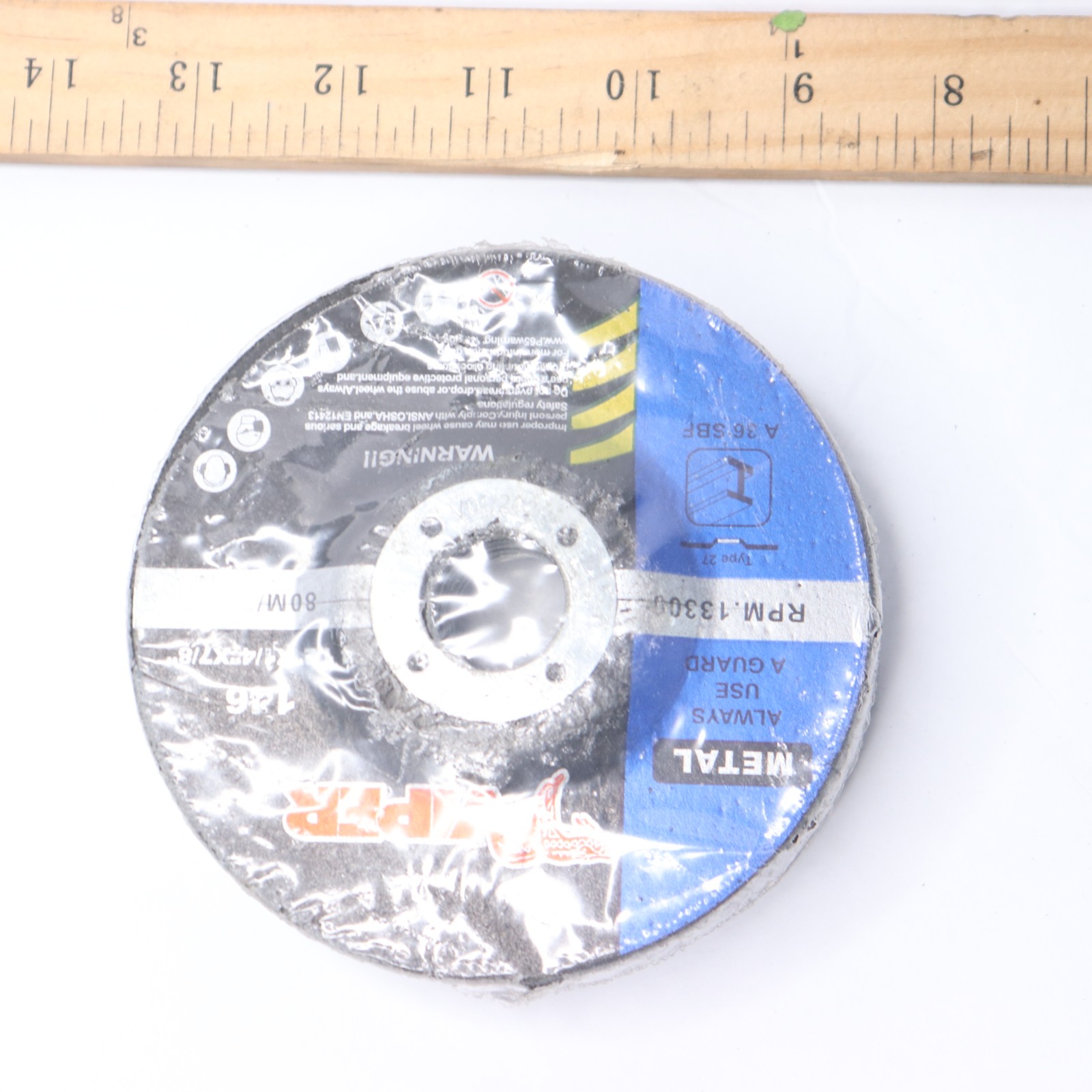 (5-Pk) Viper Metal Grinding Wheel RPM 13300 80M/S 4-1/2″ X 1/4″ X 7/8″ 146
