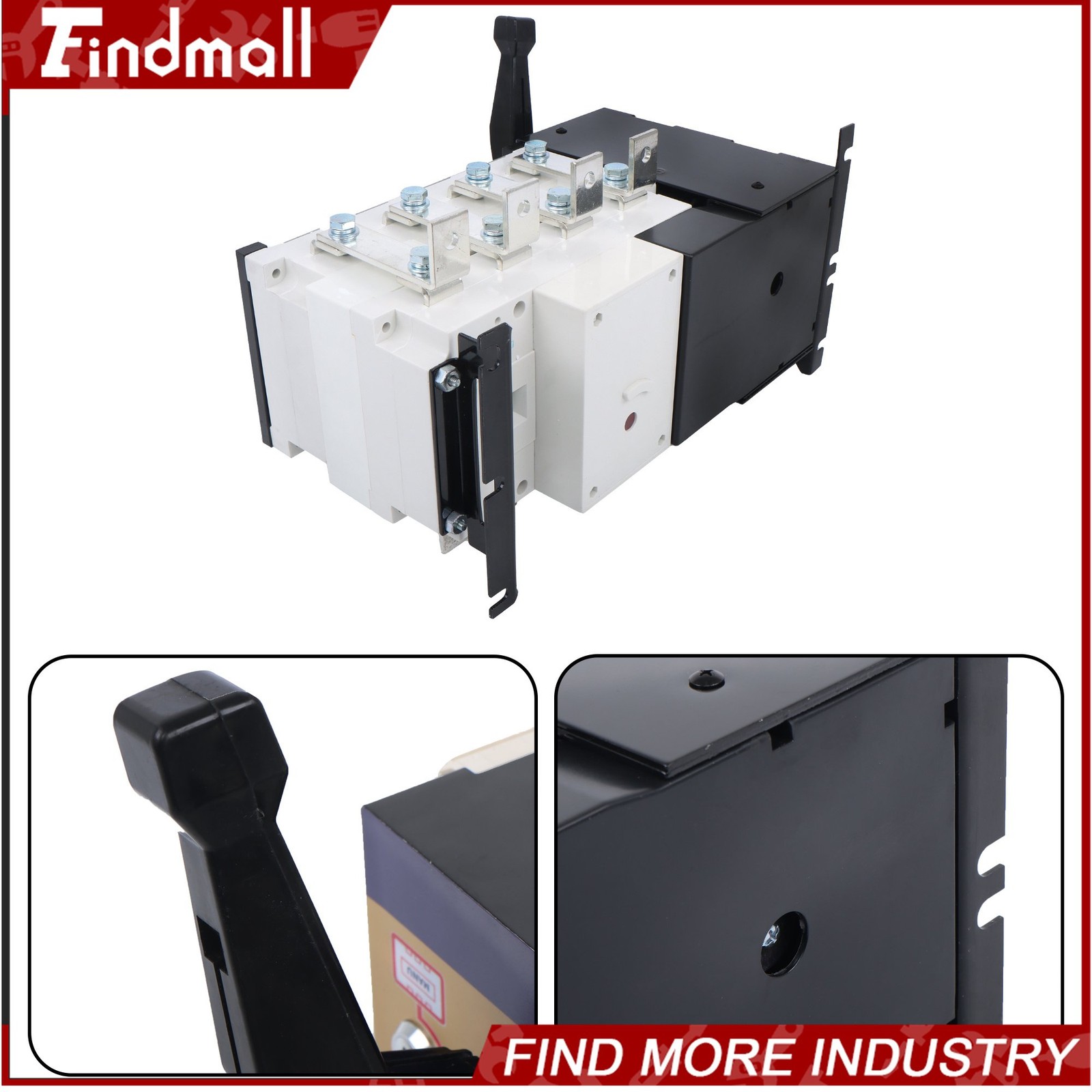 Findmall Automatic Transfer Switch 400A 4Poles 110/220V Grid to AC Generator